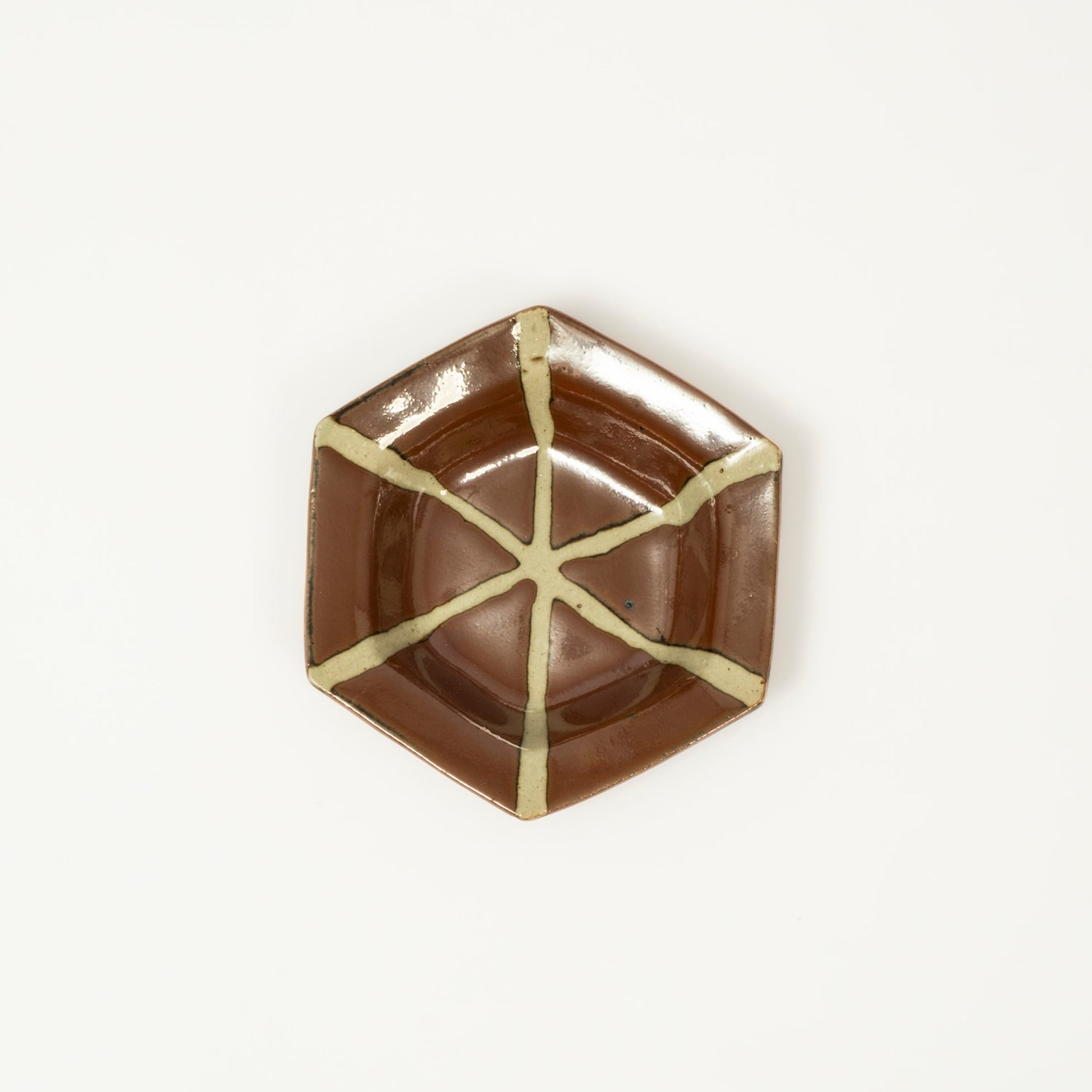 [BEAMS JAPAN] 5671-0735-064 HAMADAGAMA × FENNICA HEXAGON PLATE _ BROWN