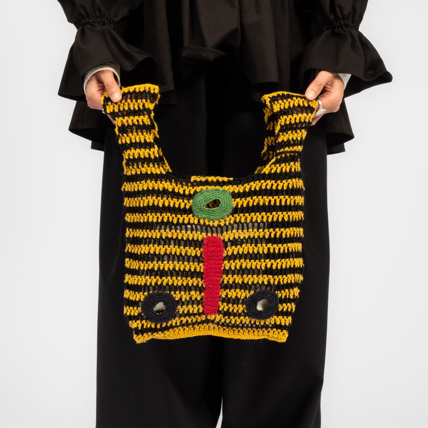 [LEH] 1148 MASK TOTE BAG _ BLACK MIX