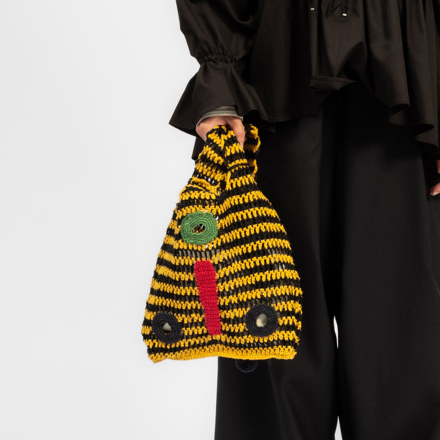 [LEH] 1148 MASK TOTE BAG _ BLACK MIX