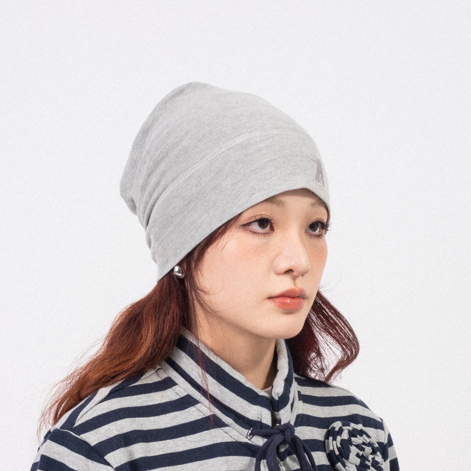 [OPEN YY] JERSEY SLOUCHY BEANIE _ GREY