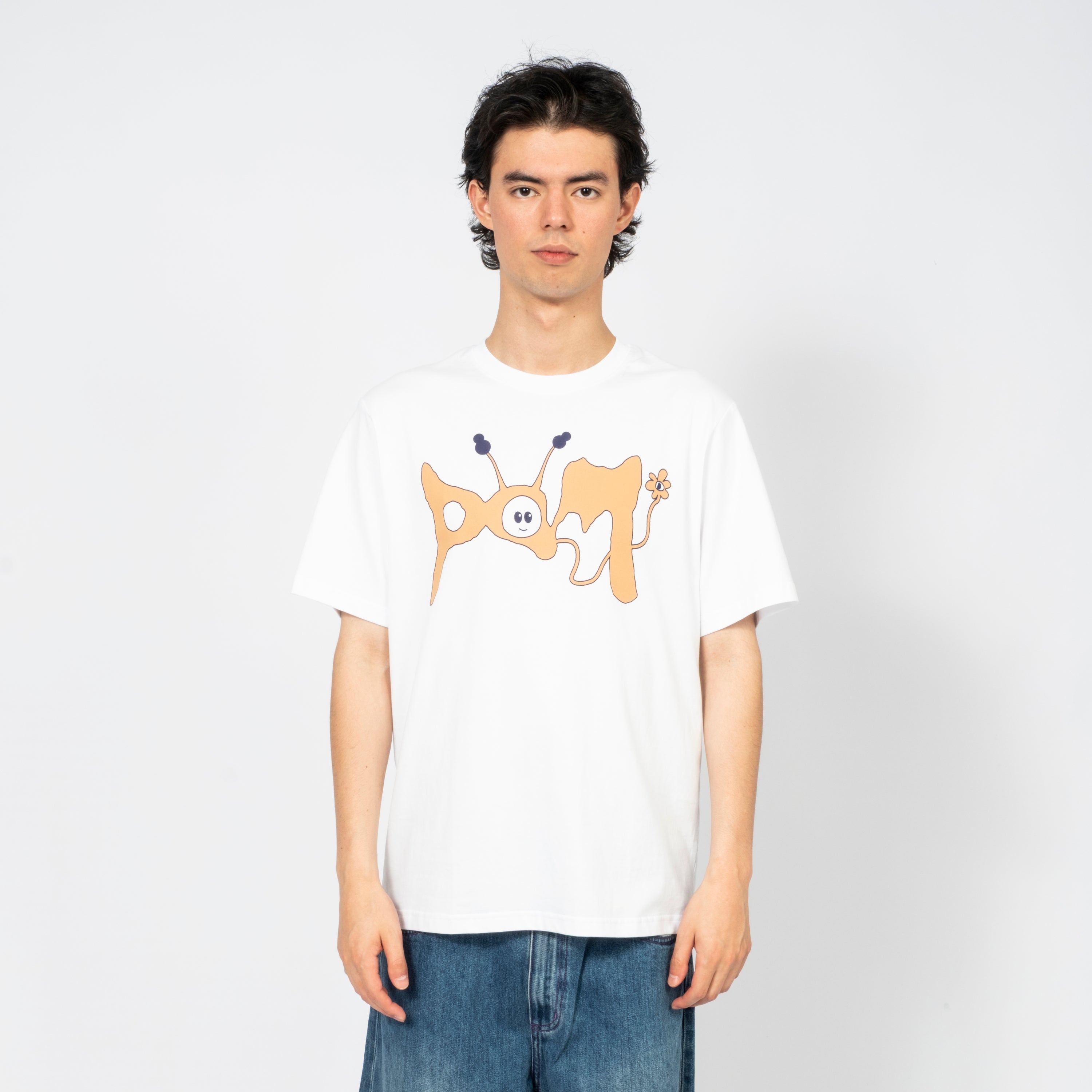[PAM] SS TEE URCHIN LOGO _ WHITE