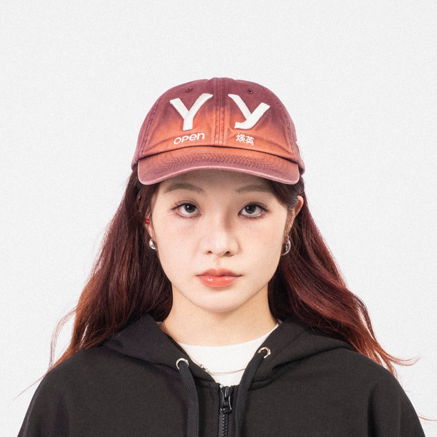 [OPEN YY] YY GRADIENT BALL CAP _ RED