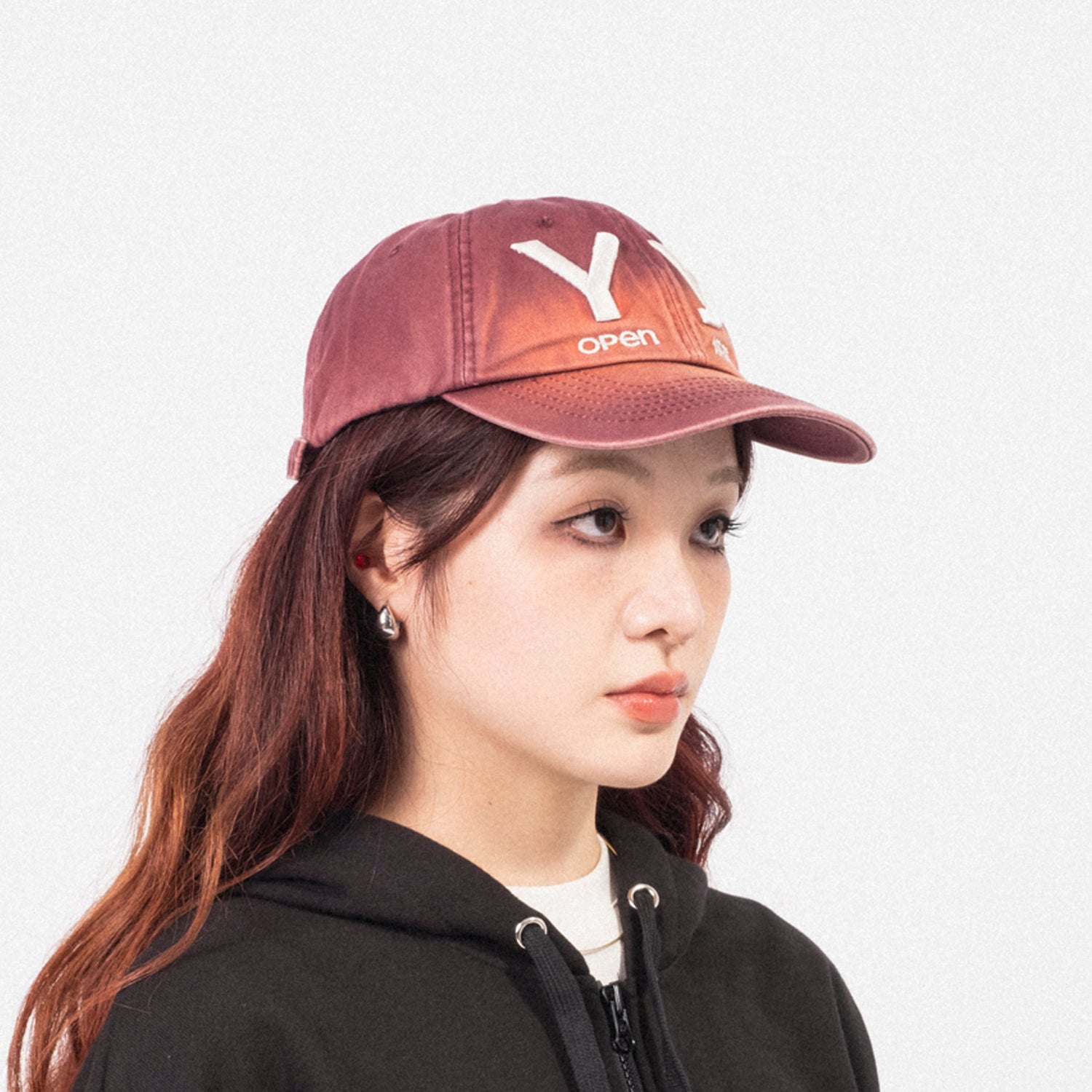 [OPEN YY] YY GRADIENT BALL CAP _ RED