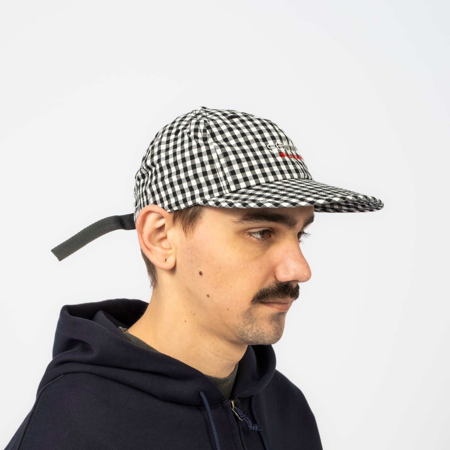 [SEDAN ALL-PURPOSE] CLASSIC LOGO COTTON LINEN CAP _ GINGHAM PLAID