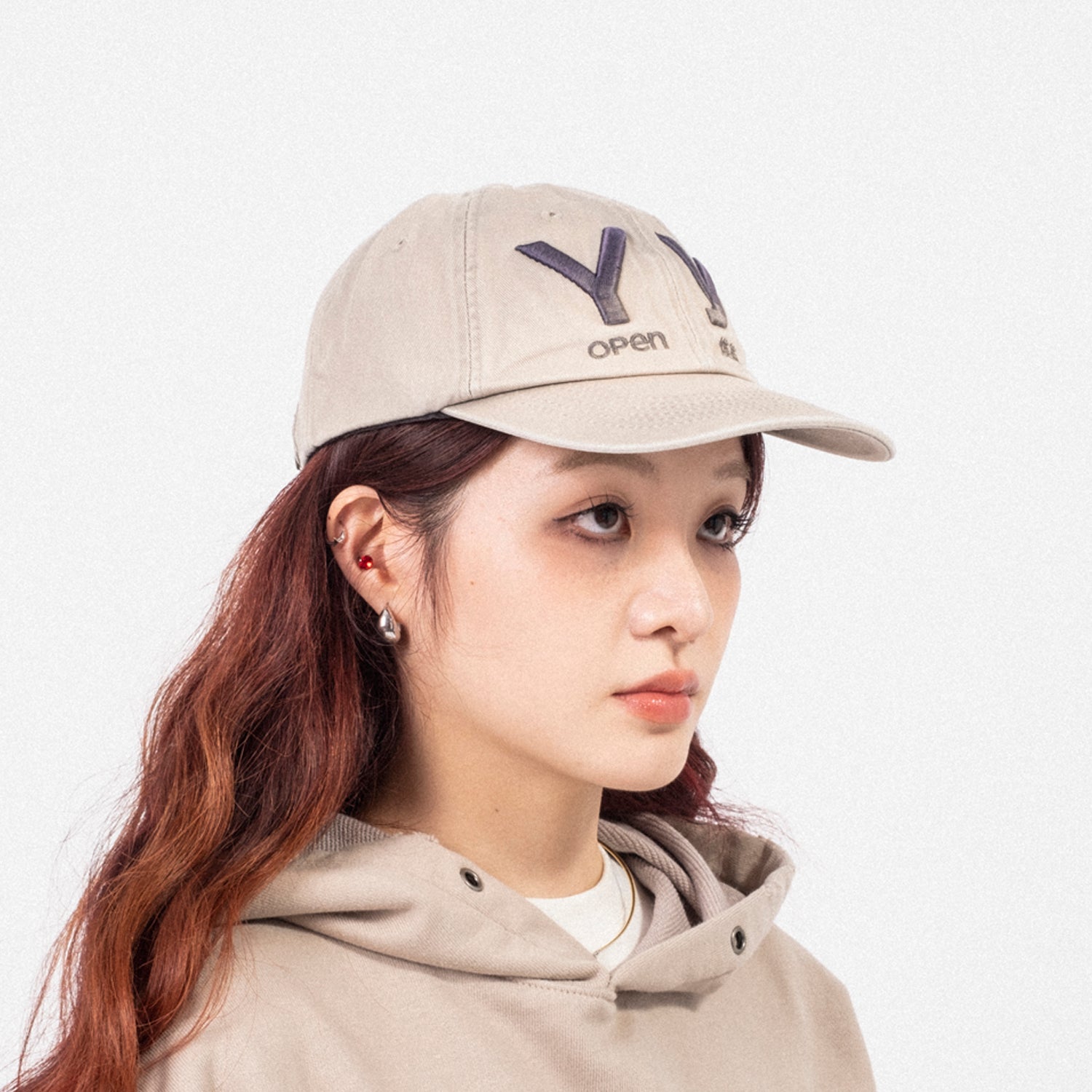 [OPEN YY] YY GRADIENT BALL CAP _ BEIGE