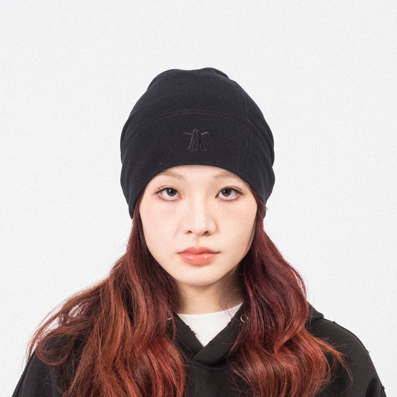 [OPEN YY] JERSEY SLOUCHY BEANIE _ BLACK