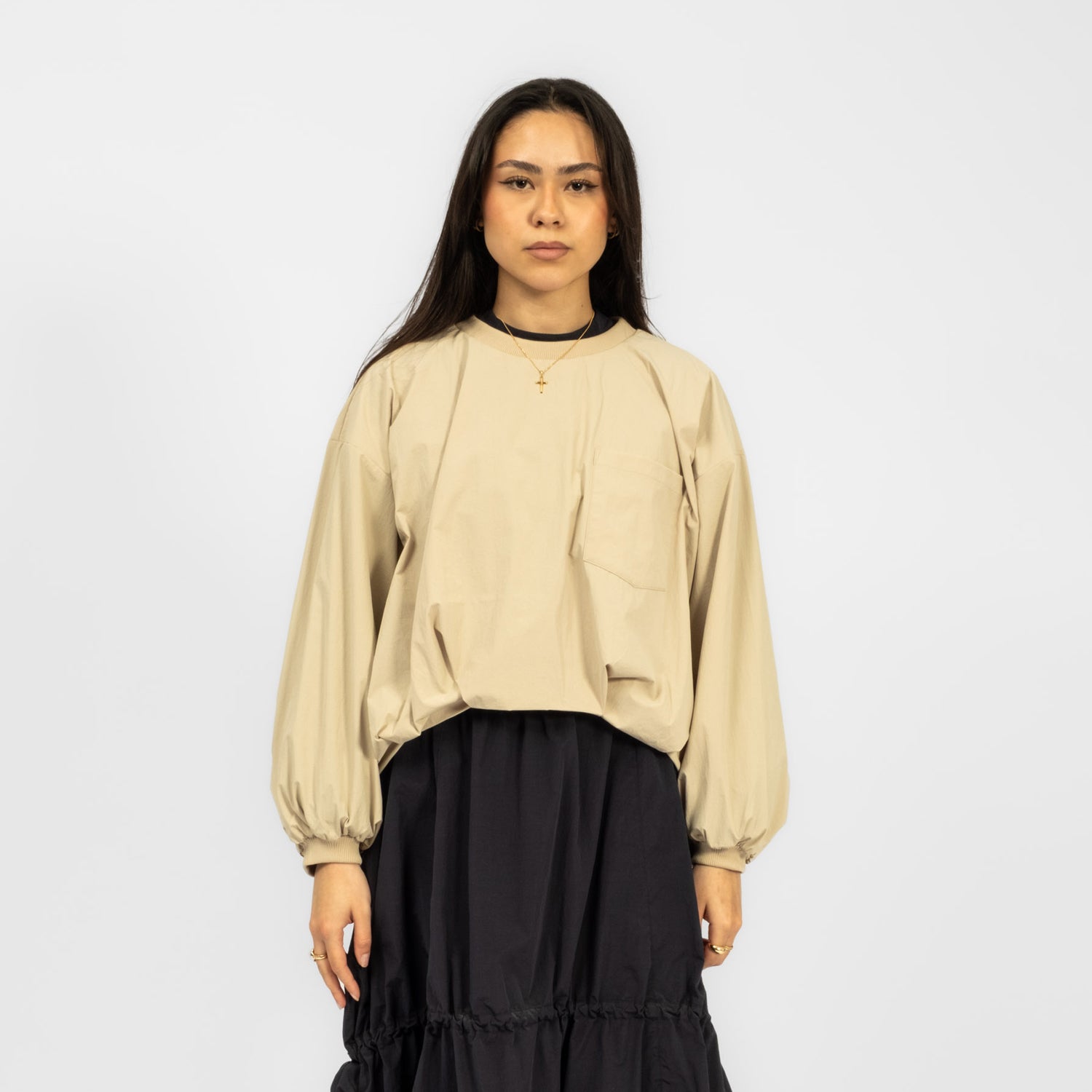 [F/CE] BALLOON PULLOVER SHIRT _ BEIGE