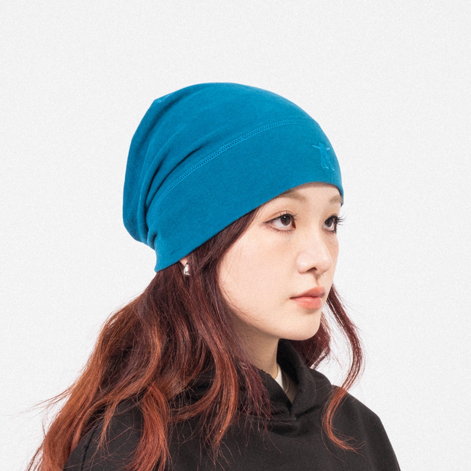 [OPEN YY] JERSEY SLOUCHY BEANIE _ BLUE