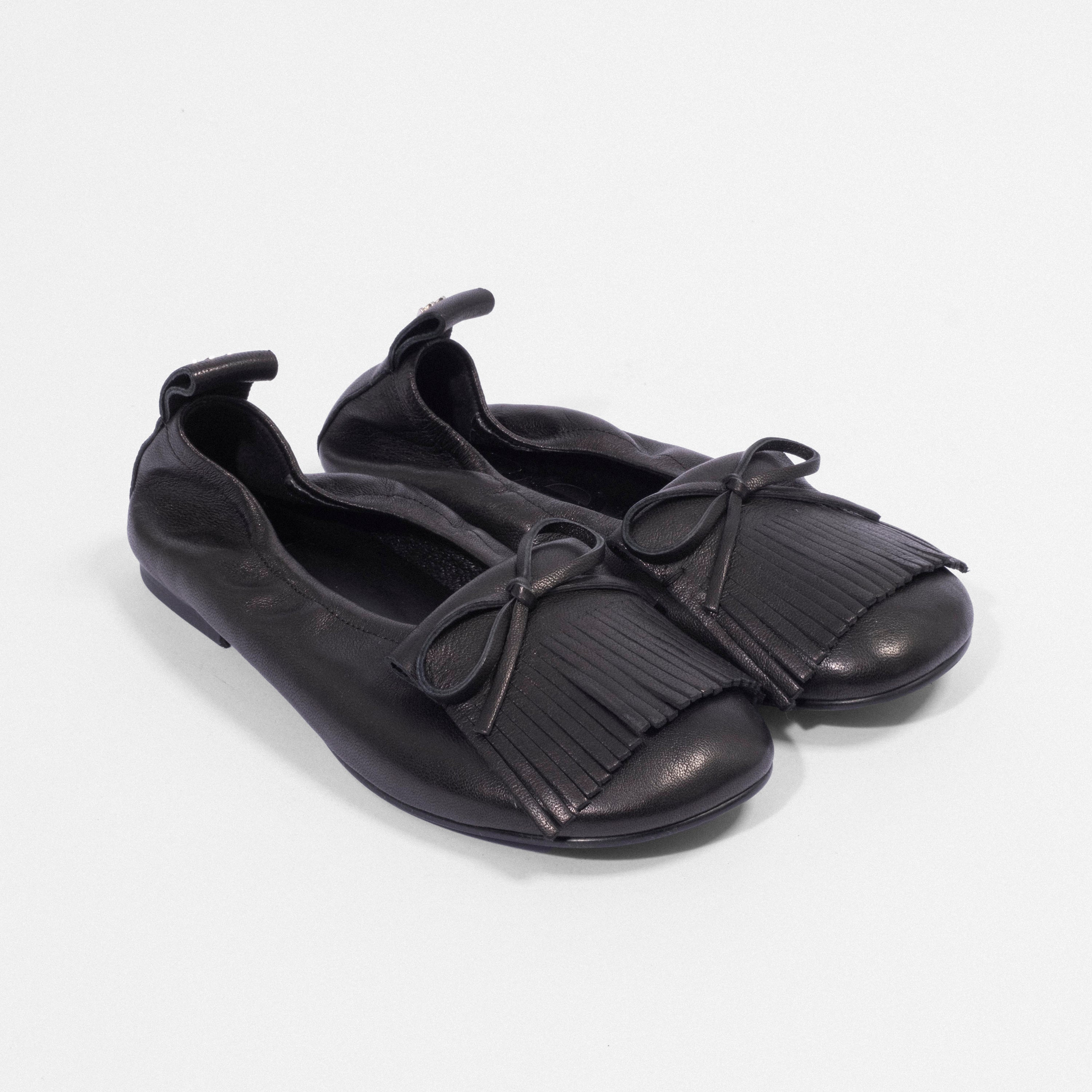 [OPEN YY] BUN FRINGE FLAT _ BLACK