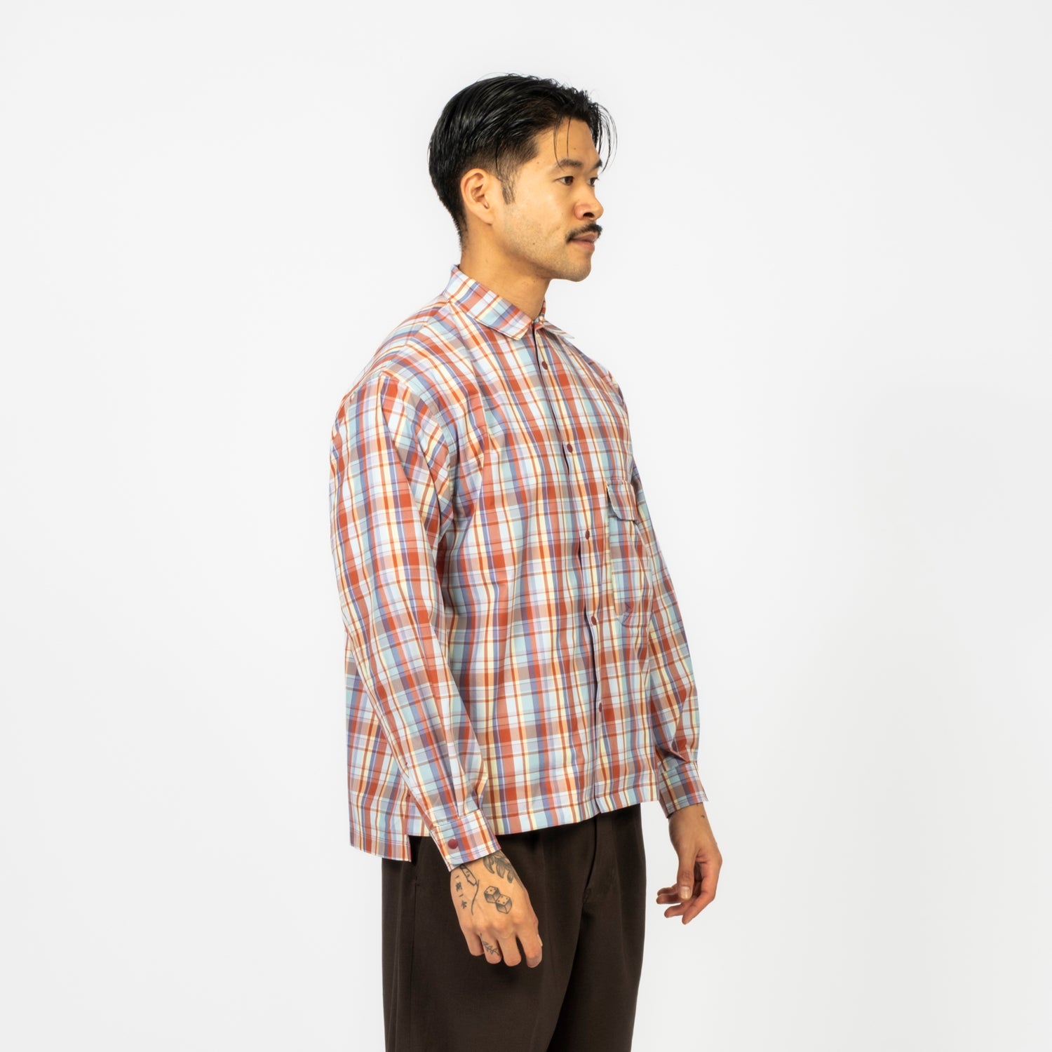[SNOW PEAK] FADE CHECK BREEZY SHIRT _ RED