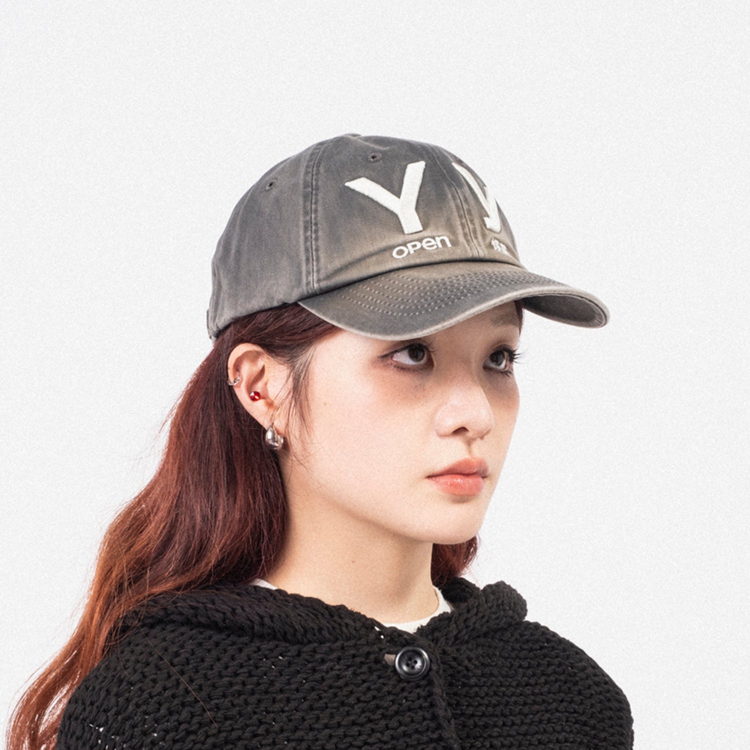 [OPEN YY] YY GRADIENT BALL CAP _ GREY