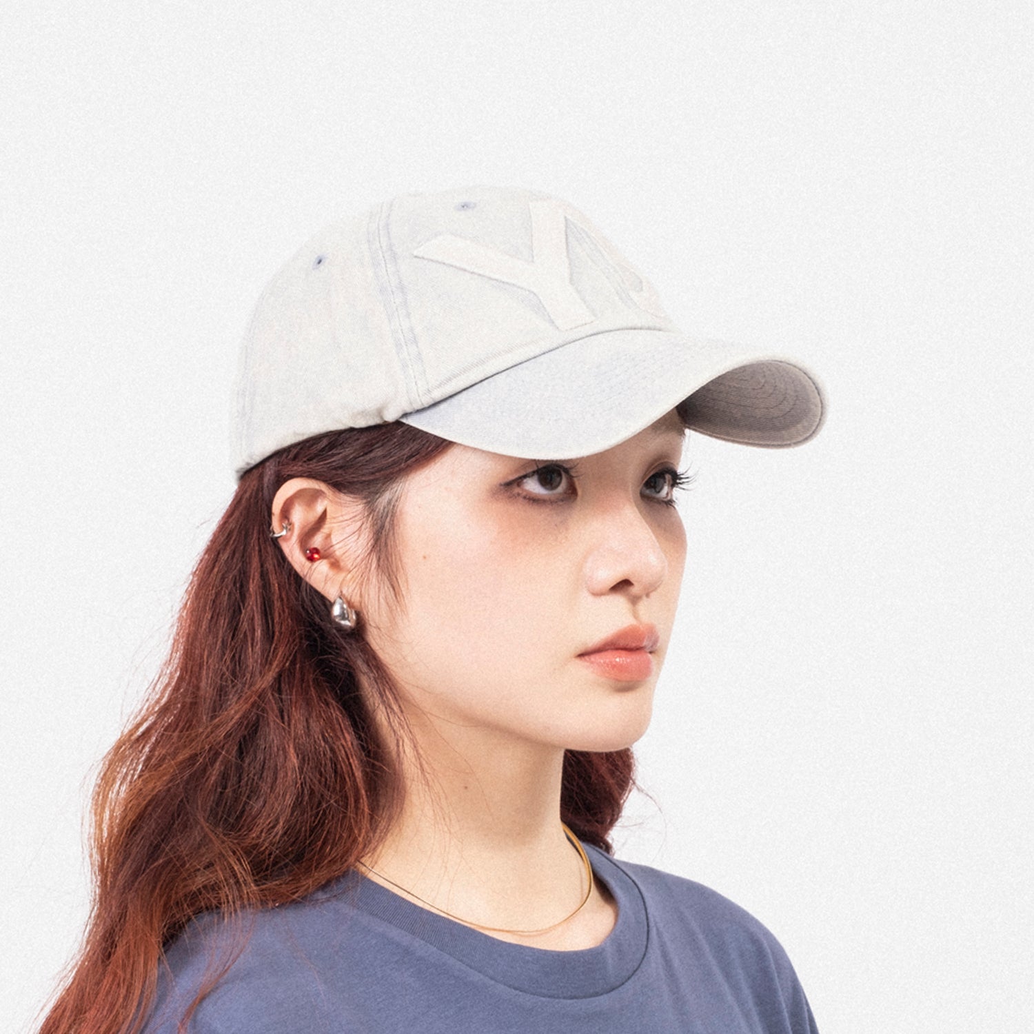 [OPEN YY] YY COTTON BALL CAP _ BLUE