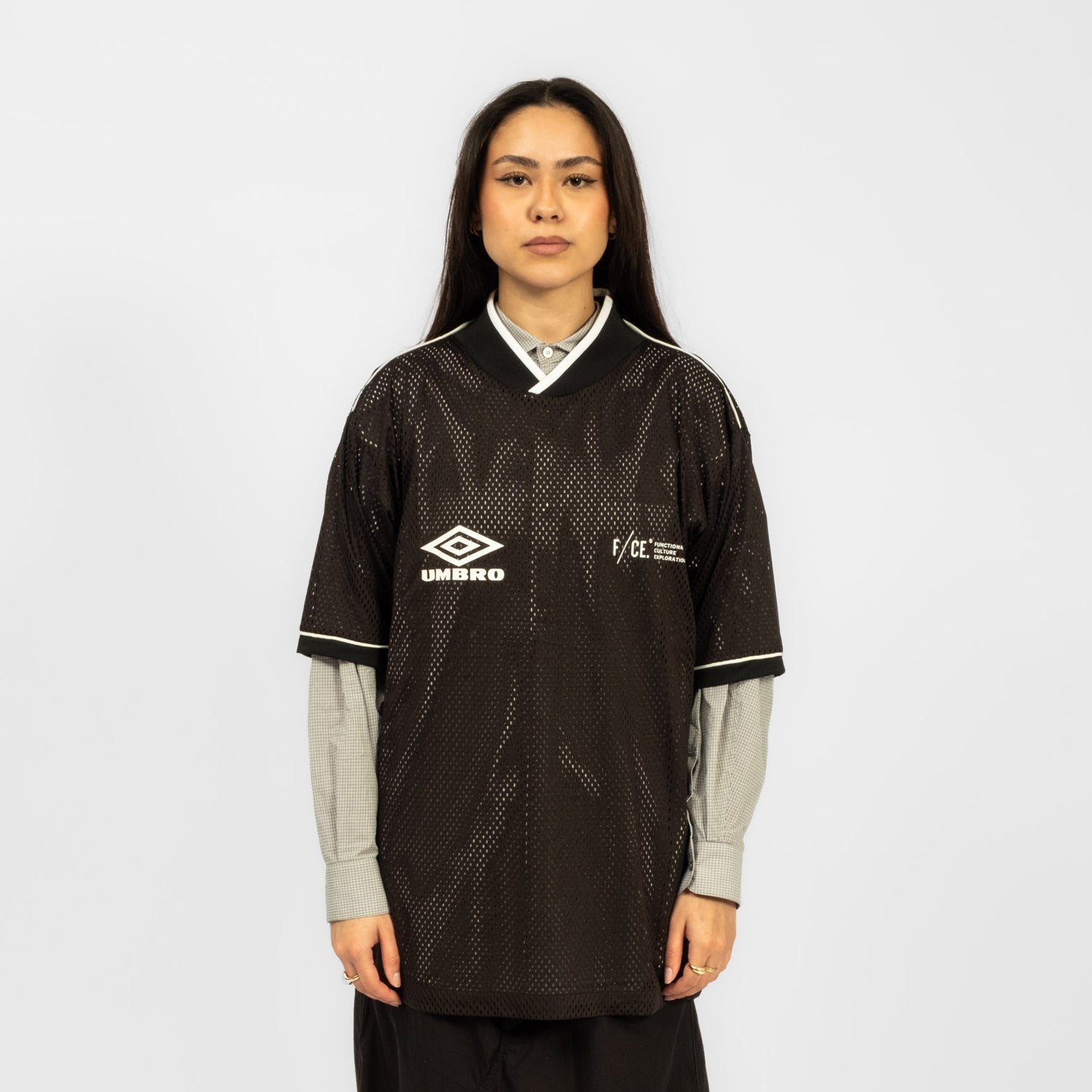 [F/CE x UMBRO] UTOPIAN FC GAME SHIRTS _ BLACK