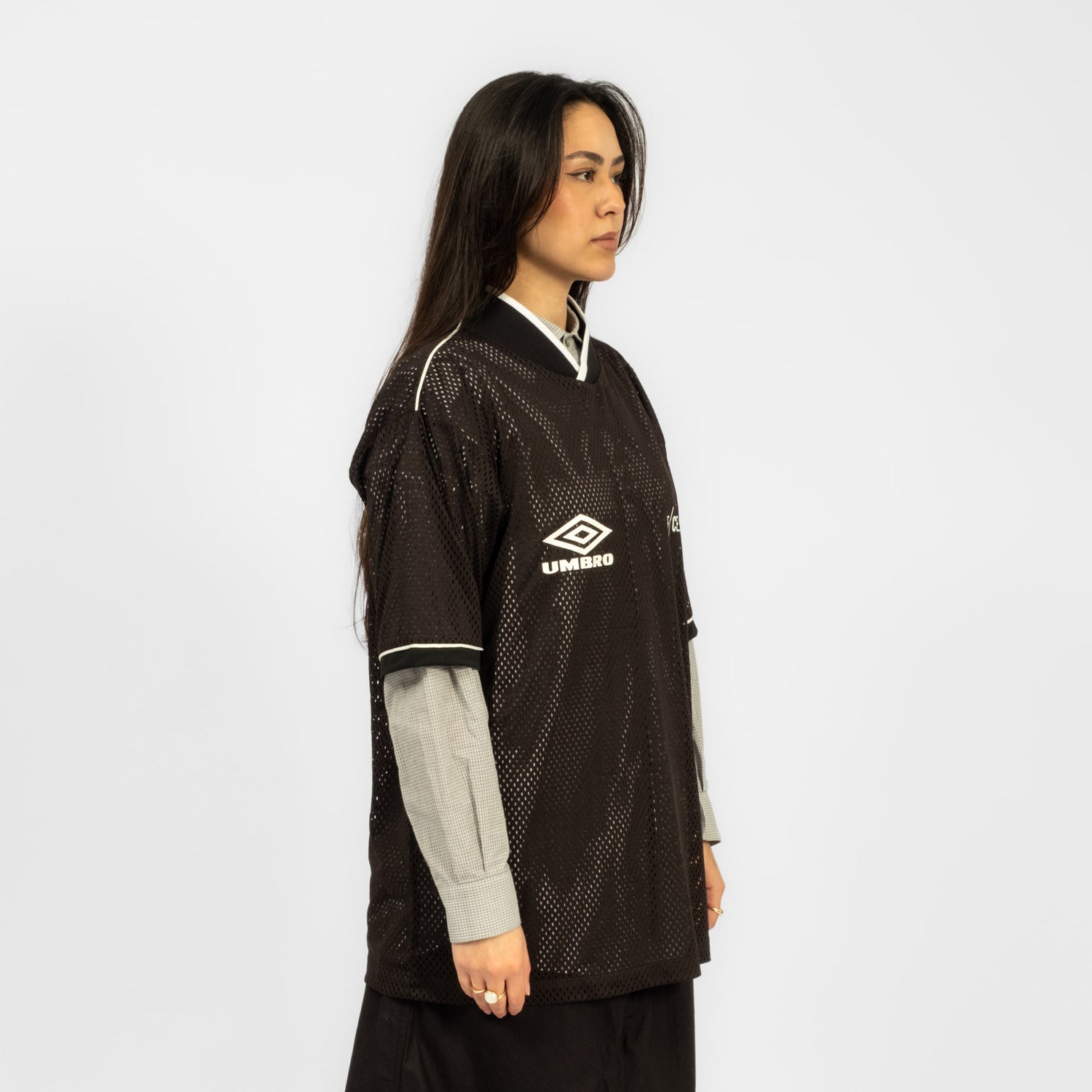 [F/CE x UMBRO] UTOPIAN FC GAME SHIRTS _ BLACK