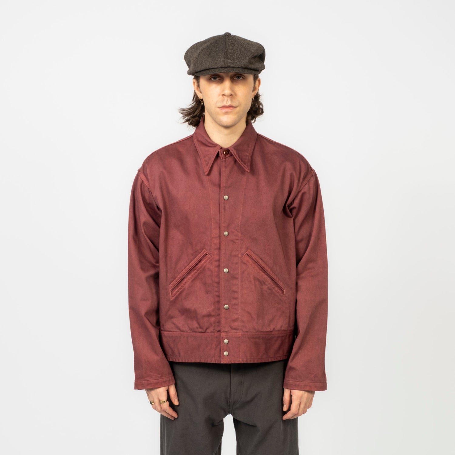 [T.T] LOT.324 USMD CONVALESCENT JACKET _ NATURAL DYED BURGUNDY