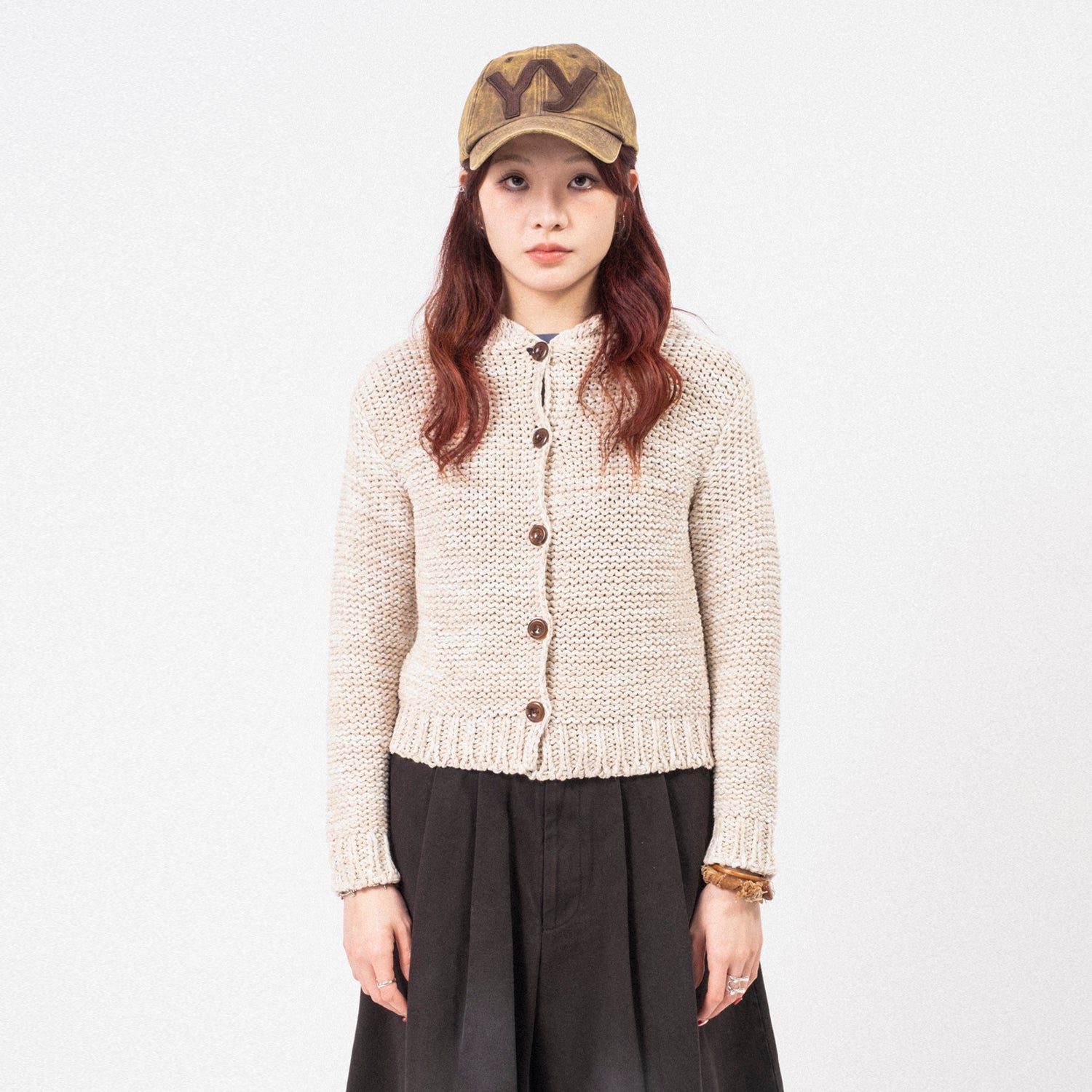 [OPEN YY] HOODED CHUNKY CARDIGAN _ BEIGE