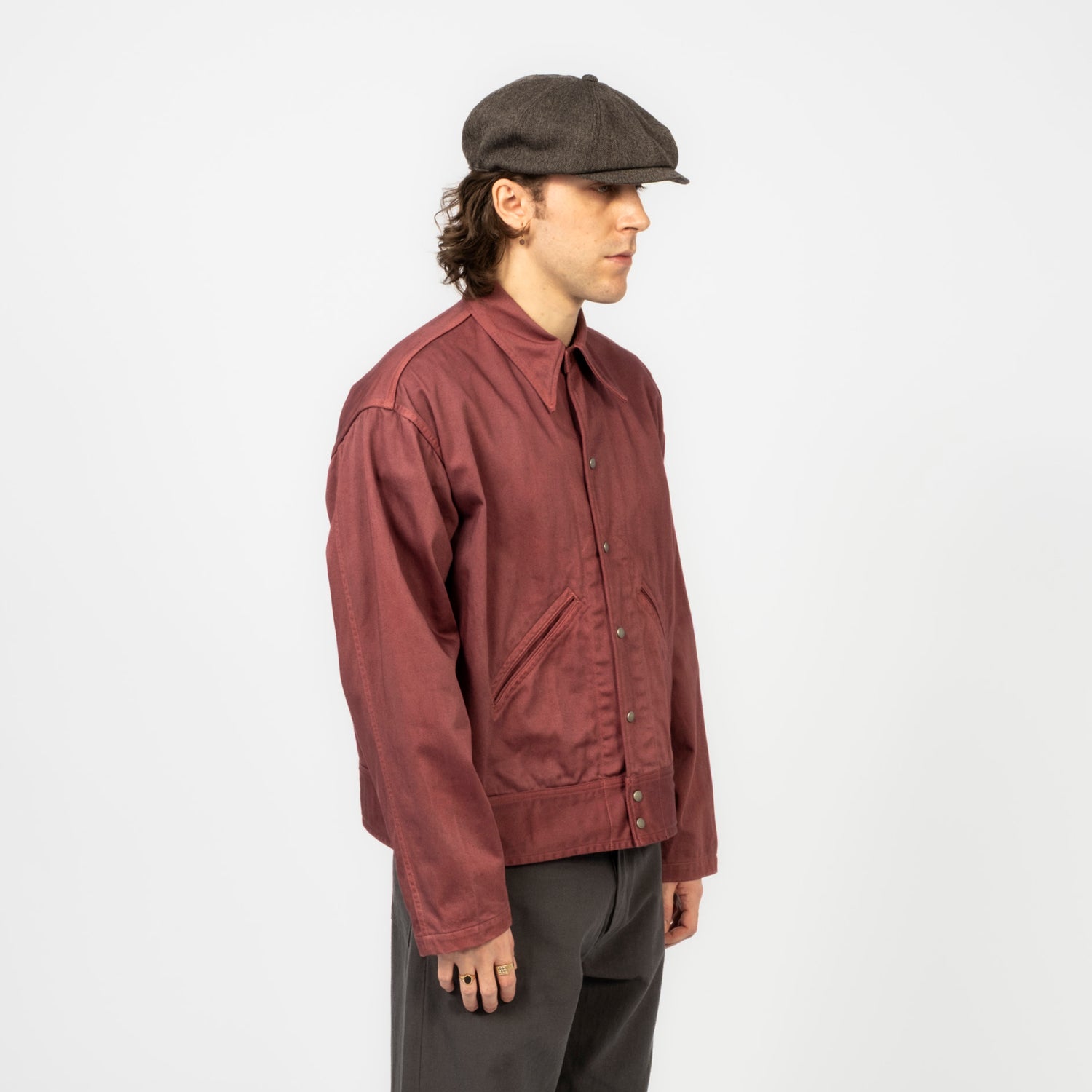 [T.T] LOT.324 USMD CONVALESCENT JACKET _ NATURAL DYED BURGUNDY