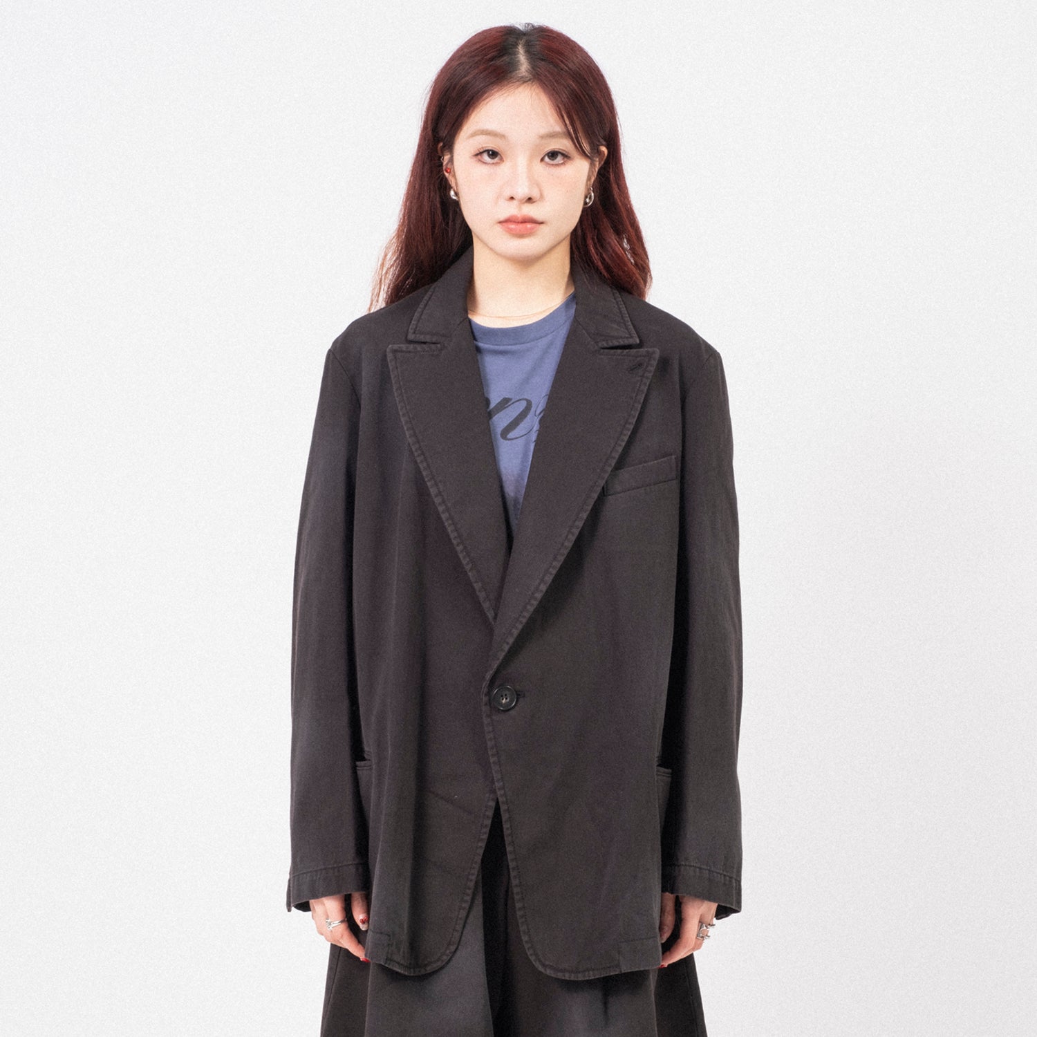 [OPEN YY] WASHED JACKET _ BLACK