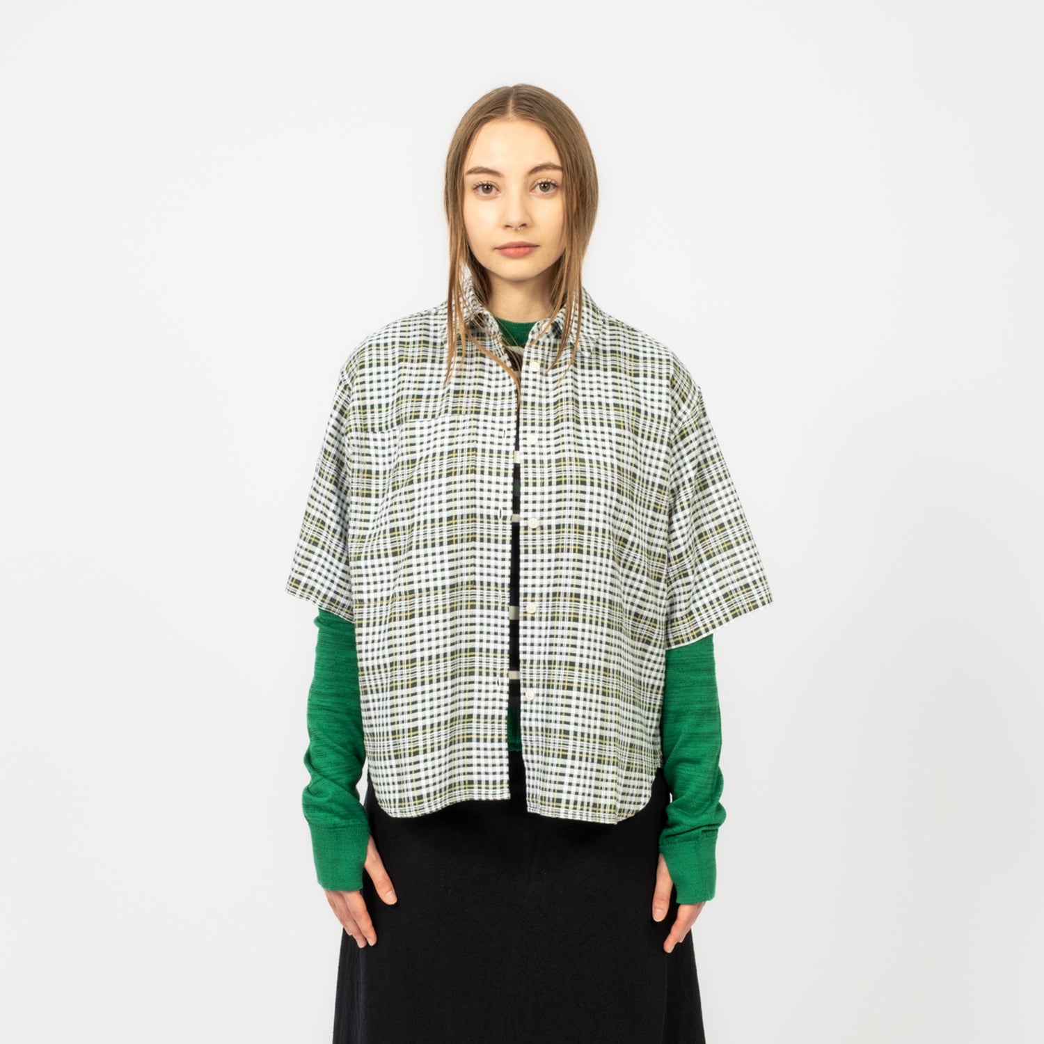 [YMC] EVA SHIRT SHEER COTTON CHECK _ MULTI