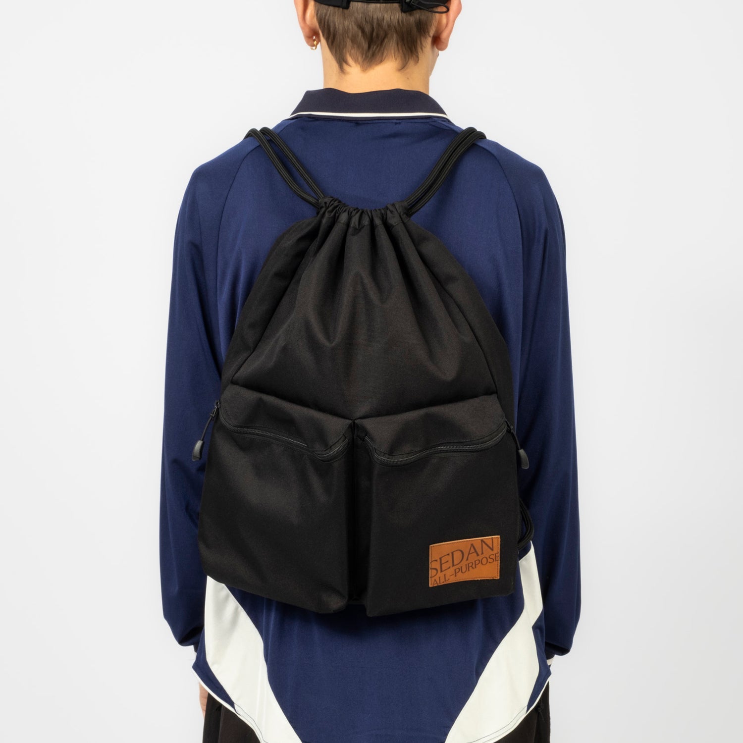 [SEDAN ALL-PURPOSE] DRAWSTRING KNAPPSACK _ BLACK