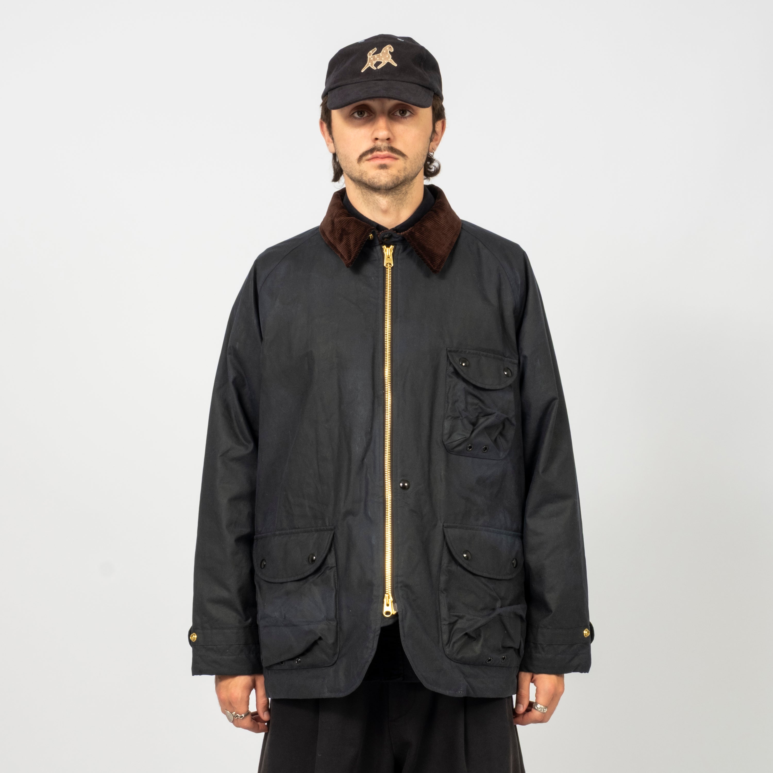 [DRAKE'S] WAXED COVERALL _ NAVY