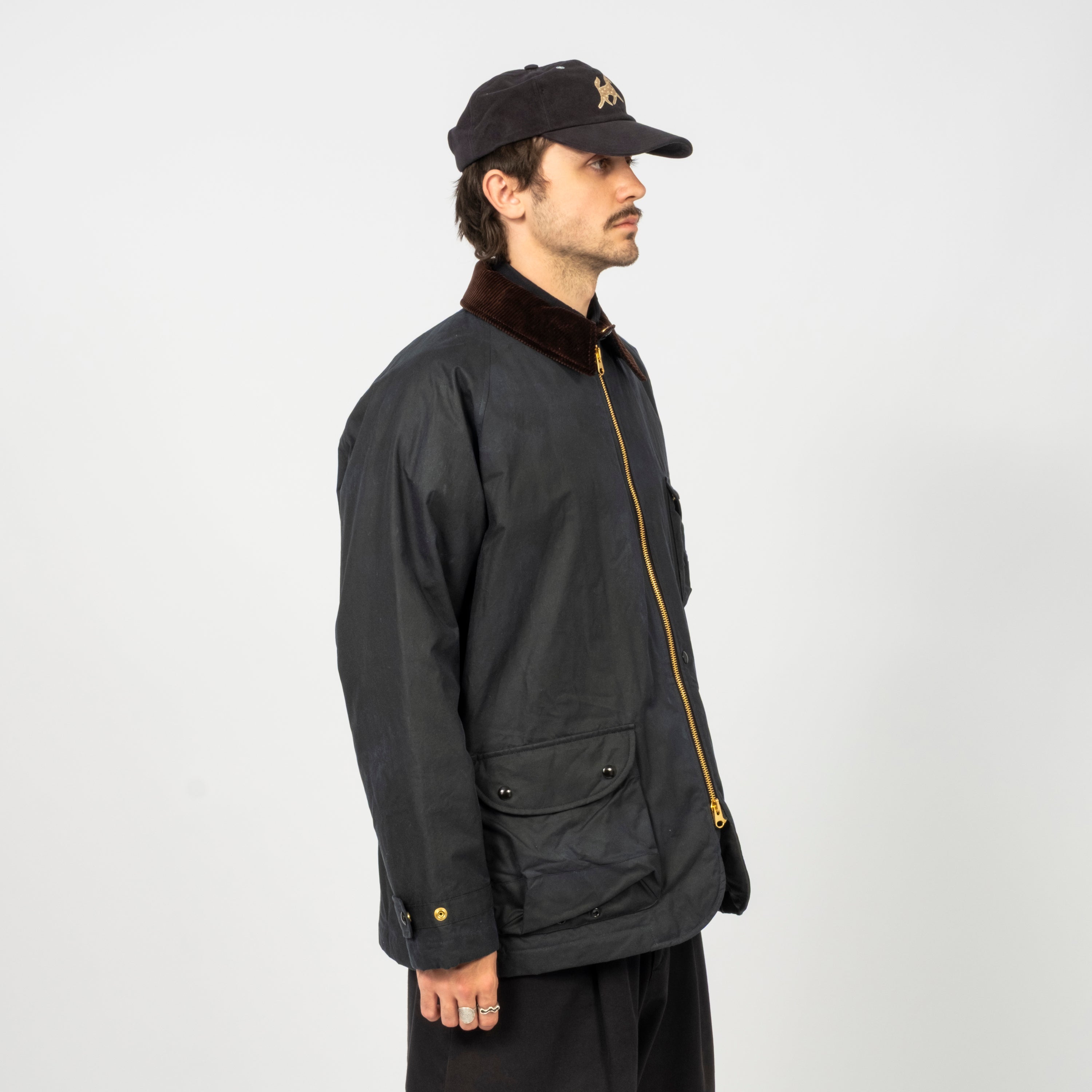 [DRAKE'S] WAXED COVERALL _ NAVY
