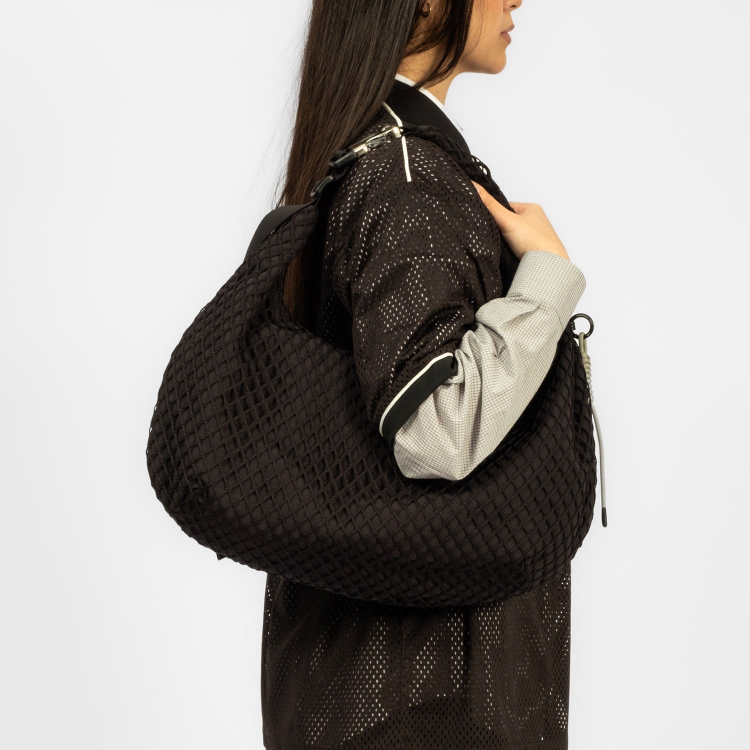 [F/CE] MESH BIG SHOULDER TOTE _ BLACK