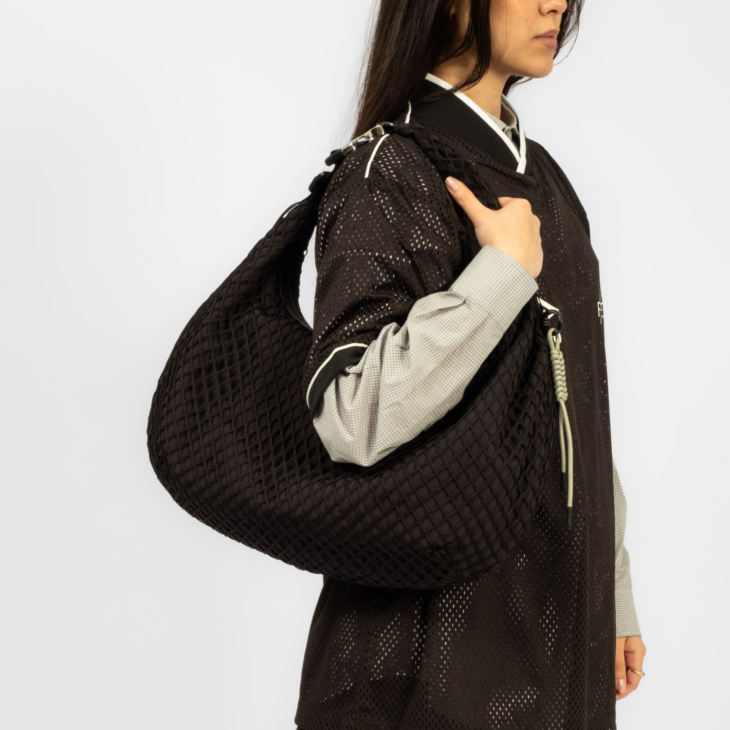 [F/CE] MESH BIG SHOULDER TOTE _ BLACK