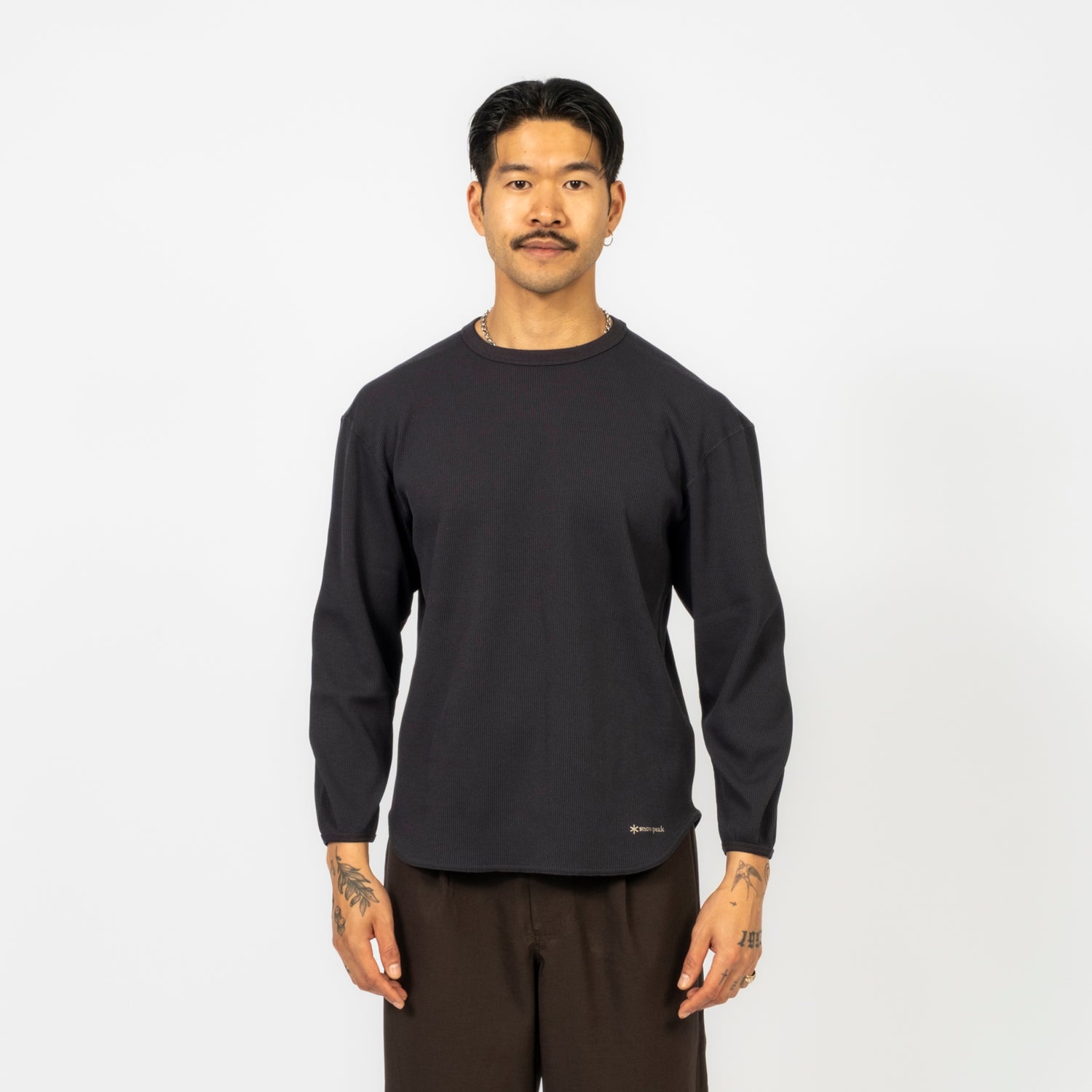 [SNOW PEAK] DRY WAFFLE L/S T-SHIRT _ DARK NAVY