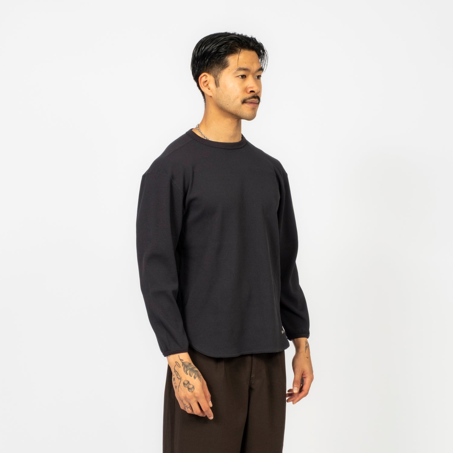 [SNOW PEAK] DRY WAFFLE L/S T-SHIRT _ DARK NAVY