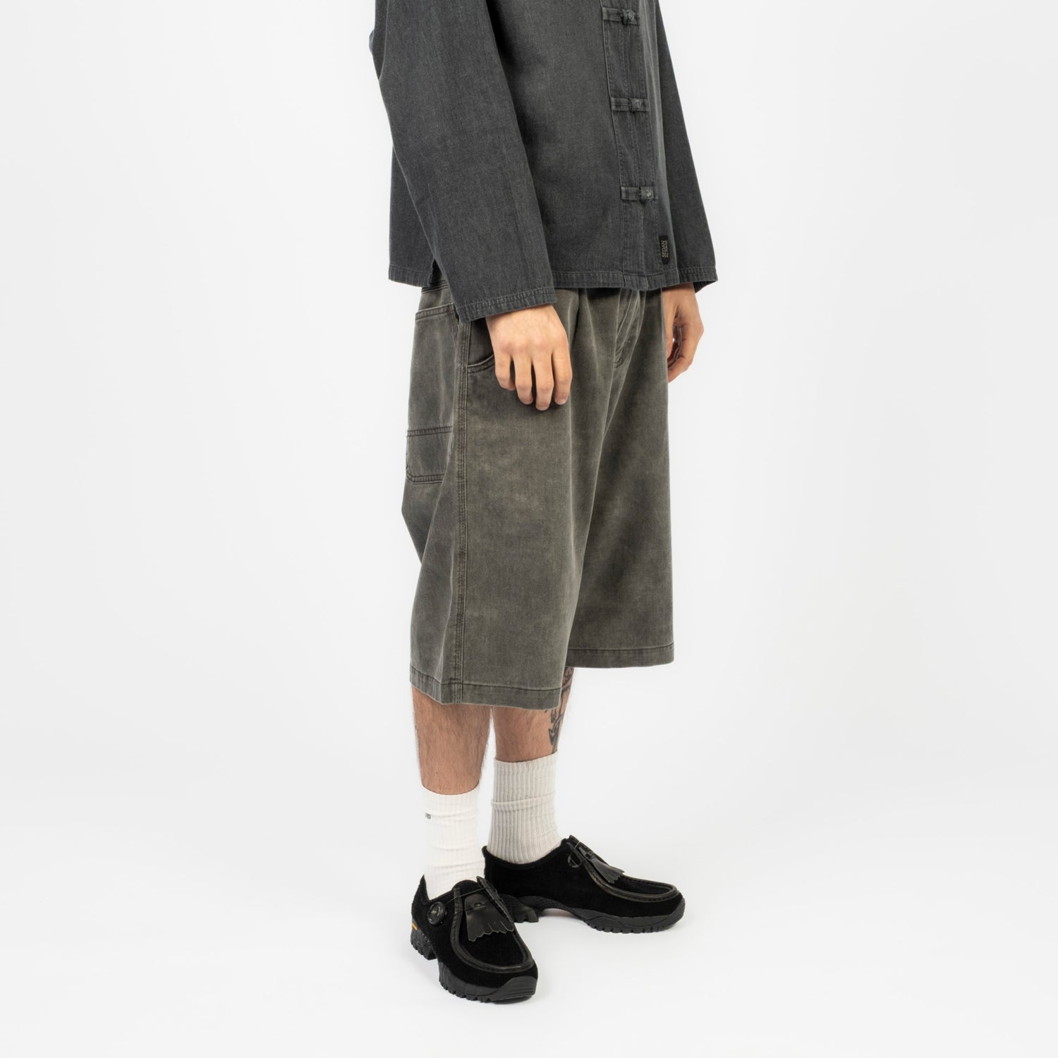 [SEDAN ALL-PURPOSE] COTTON TWILL SKATE SHORTS _ VINTAGE BLACK
