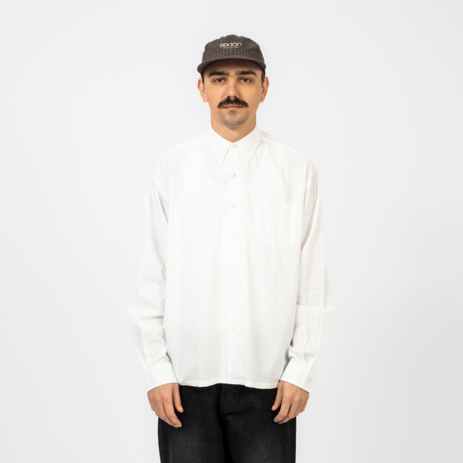 [SEDAN ALL-PURPOSE] LIGHT OXFORD BOX BD SHIRT _ WHITE