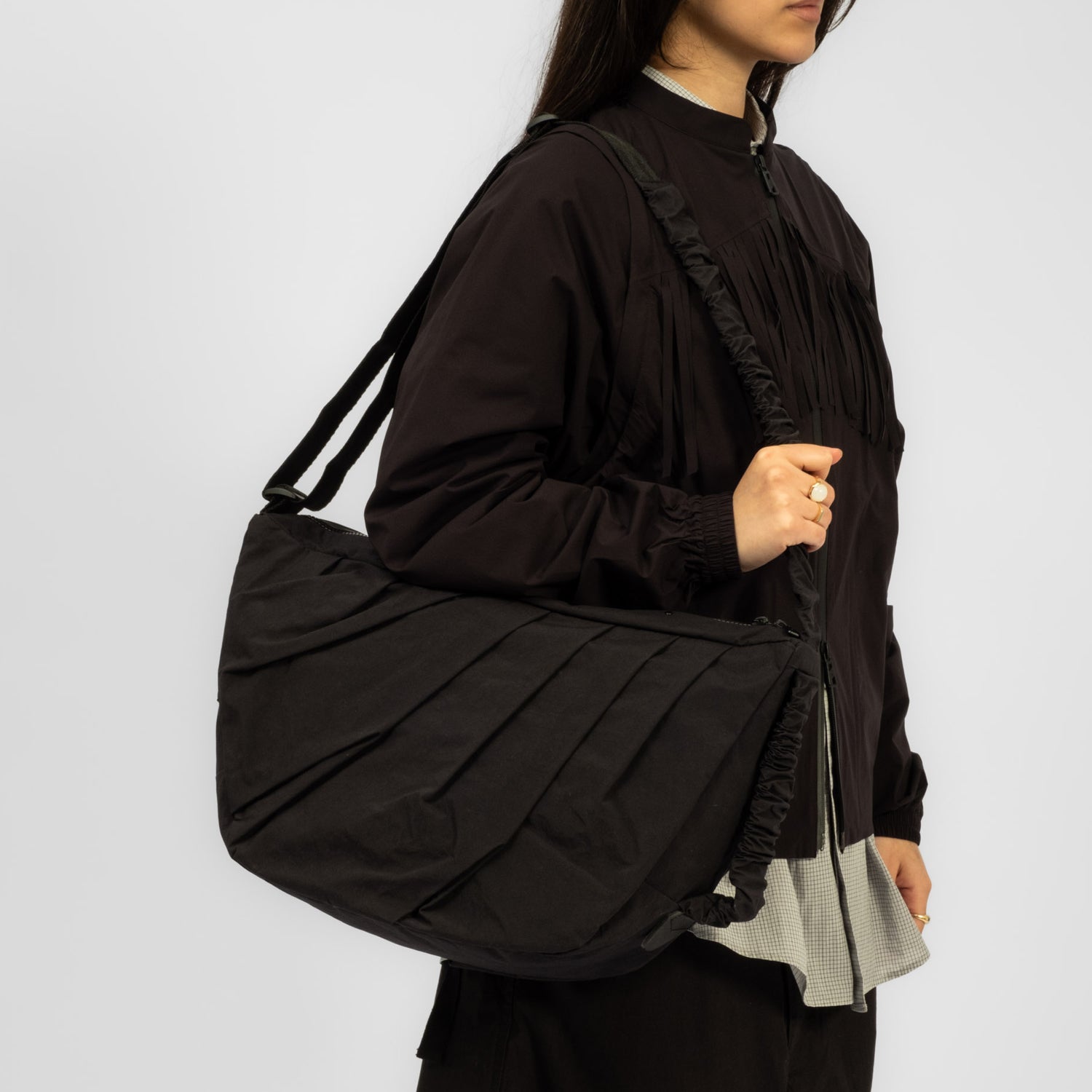 [F/CE] SCULPT ONE SHOULDER KONBU® _ BLACK