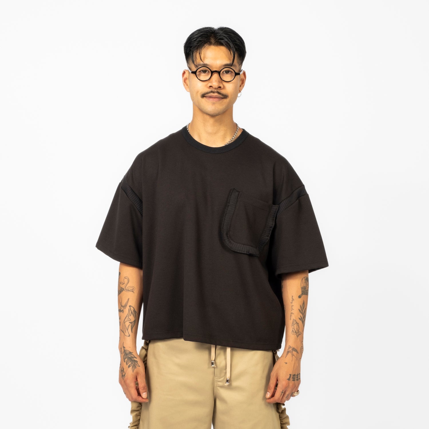 [NICK GEAR] RIB T-SHIRT _ BLACK