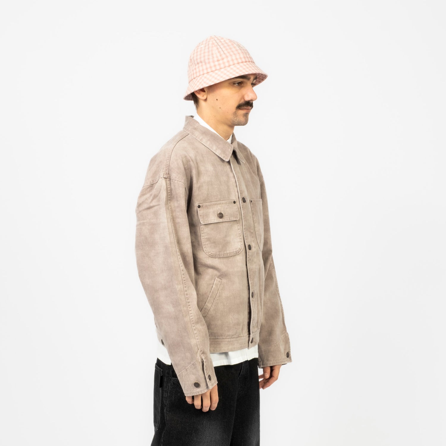 [SEDAN ALL-PURPOSE] COTTON TWILL DENIM JACKET _ WORN PINK