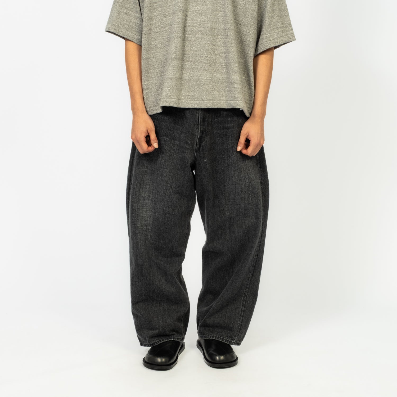 [YOKO SAKAMOTO] 5POCKET BAGGY PANTS _ FADE BLACK