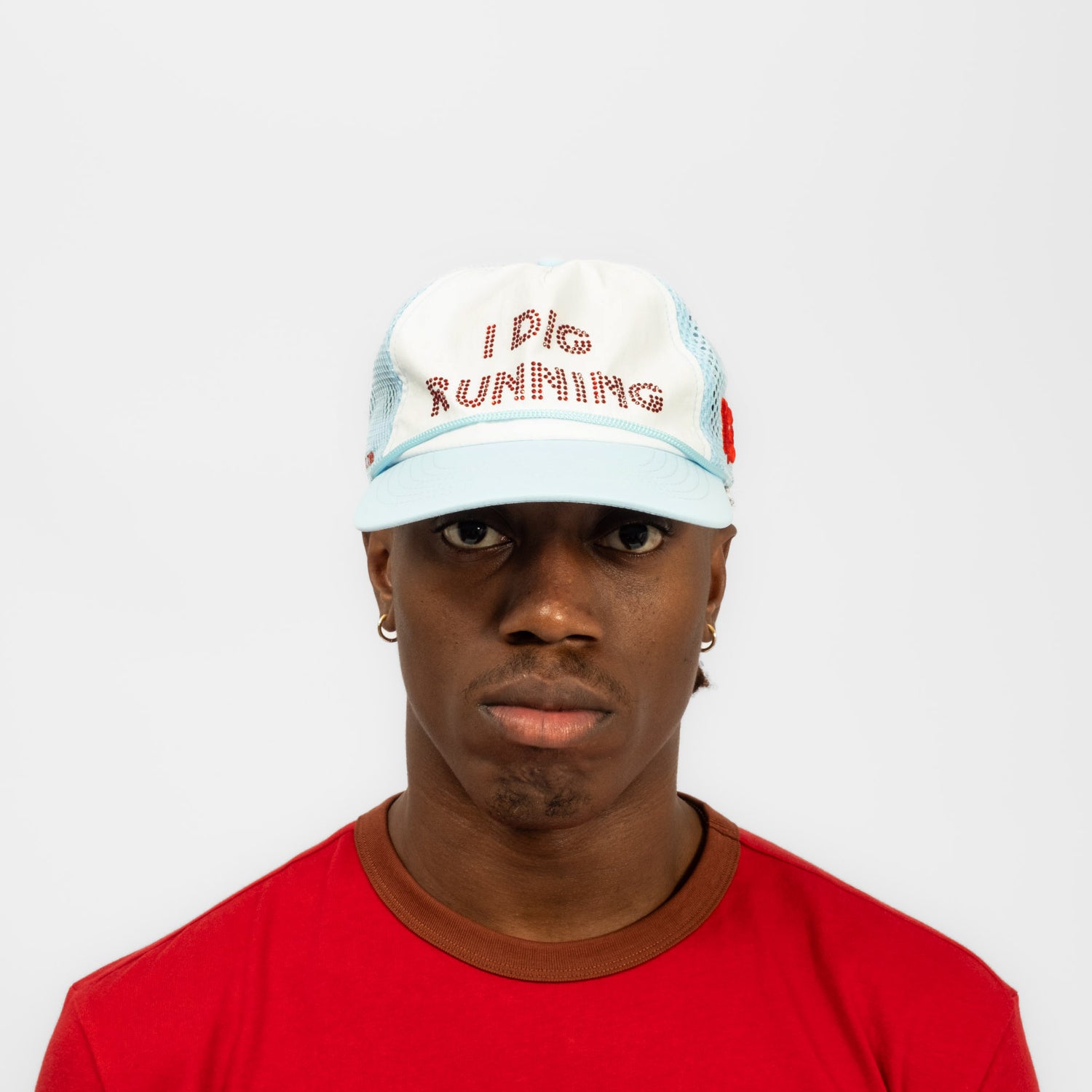 [ALEX ZONO] 'I DIG RUNNING' TRUCKER _ BLUE