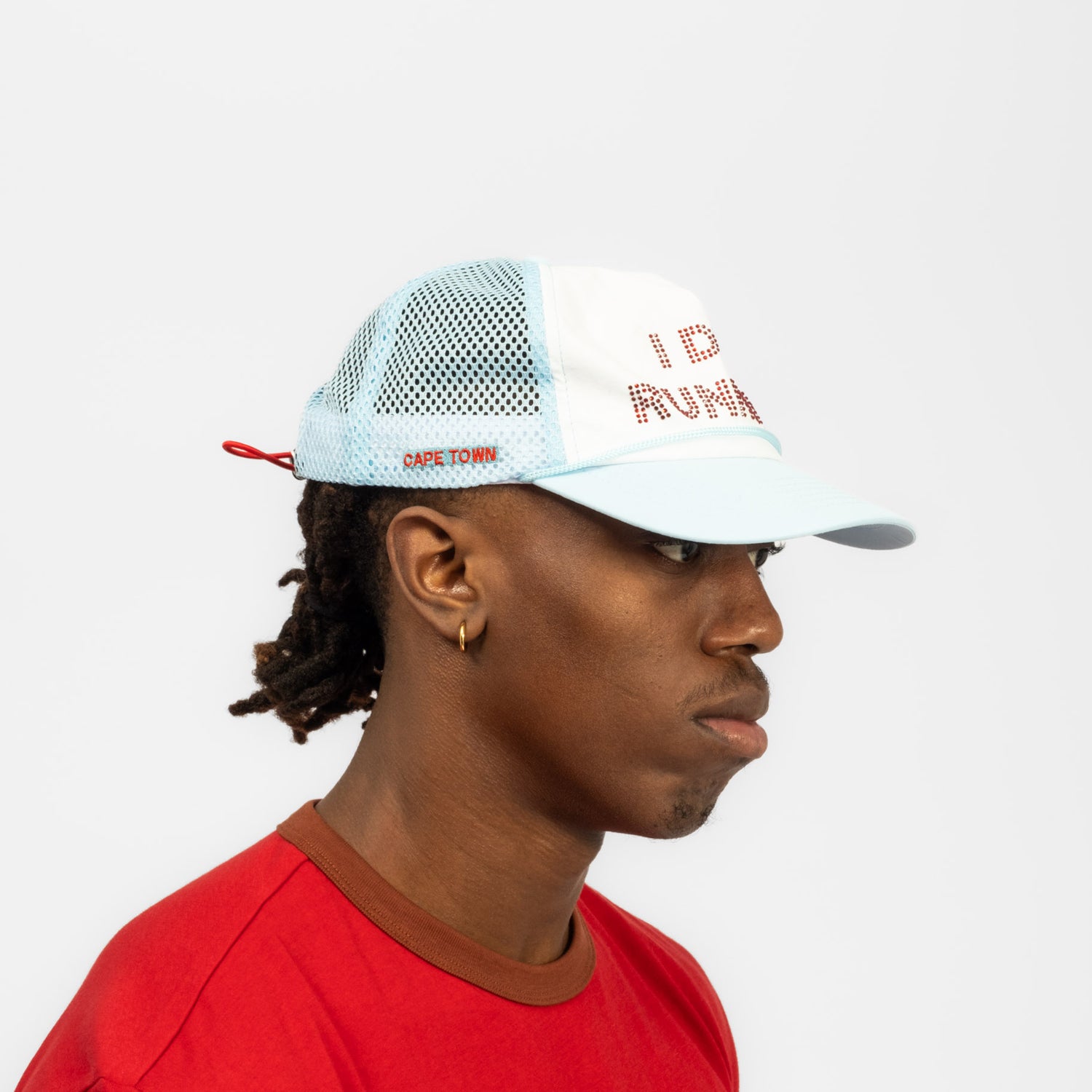 [ALEX ZONO] 'I DIG RUNNING' TRUCKER _ BLUE