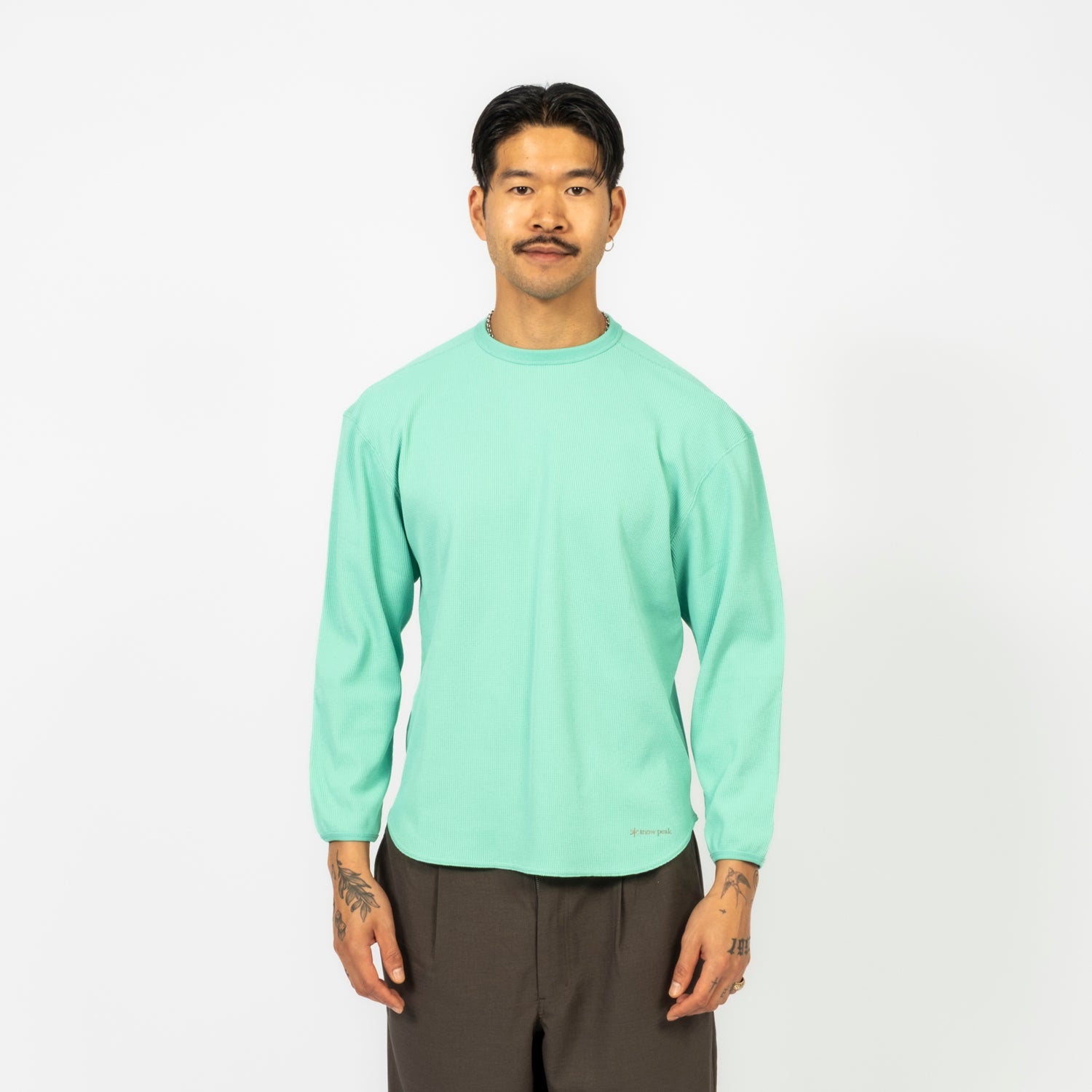 [SNOW PEAK] DRY WAFFLE L/S T-SHIRT _ LIGHT GREEN