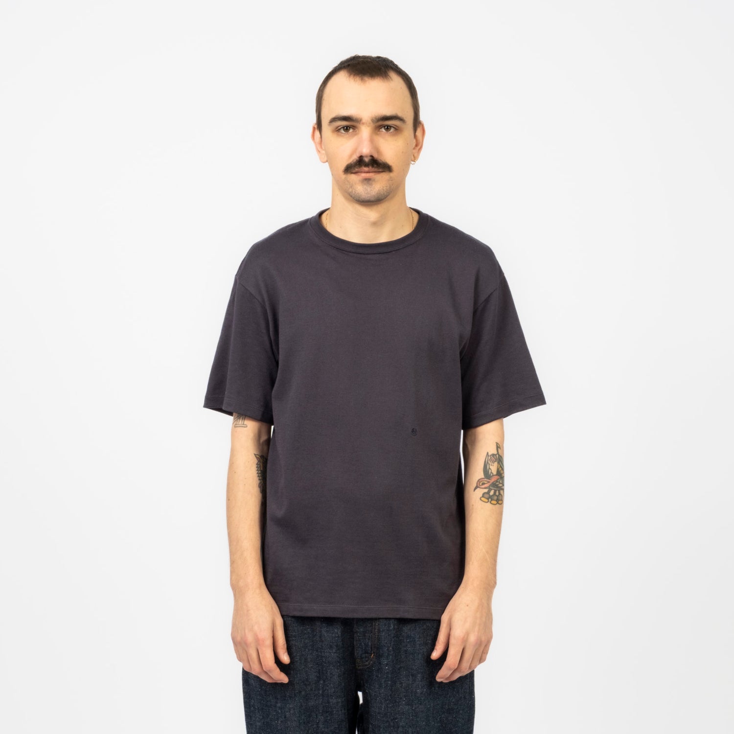 [NANAMICA] LOOPWHEEL COOLMAX JERSEY TEE _ NAVY