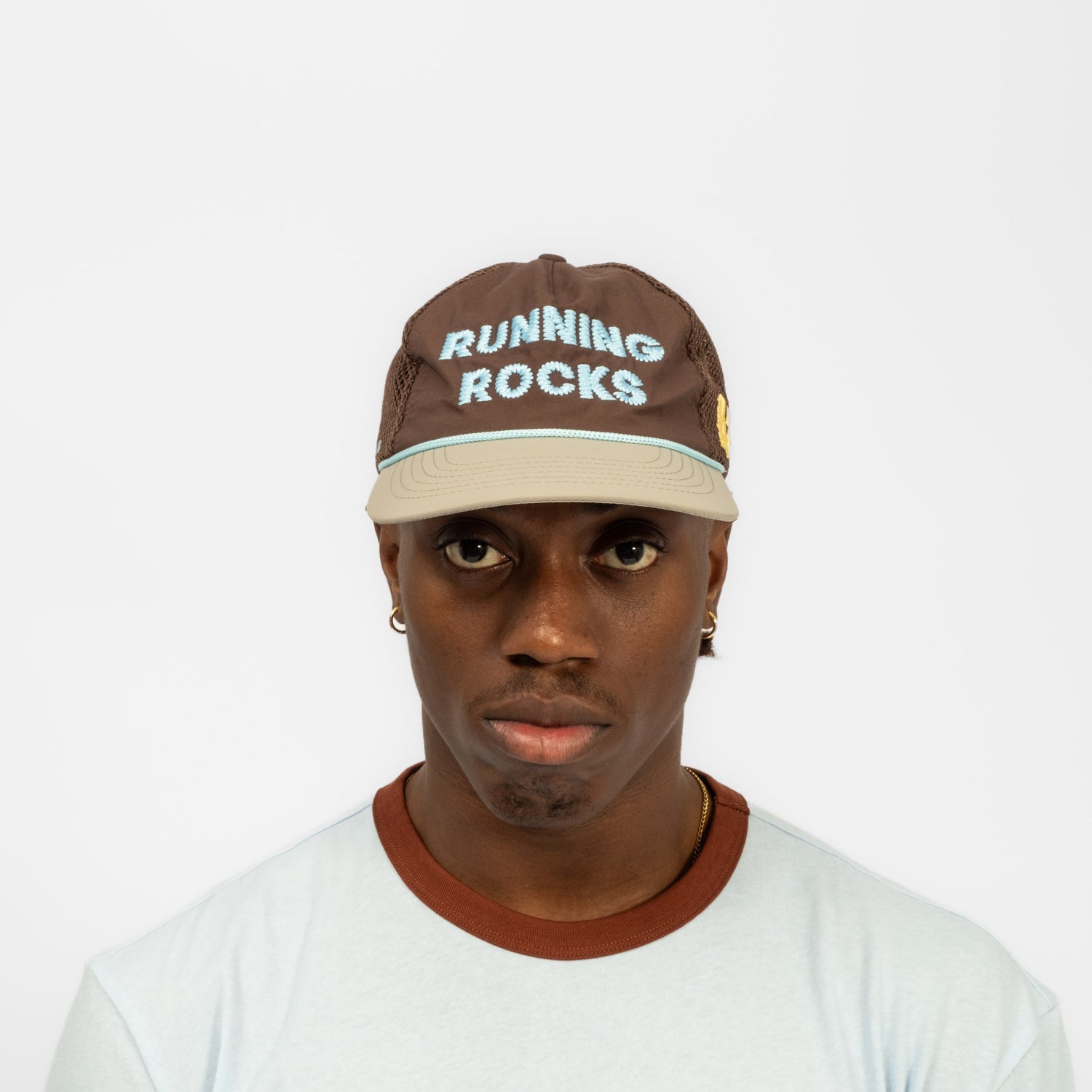 [ALEX ZONO] 'RUNNING ROCKS' TRUCKER _ BROWN