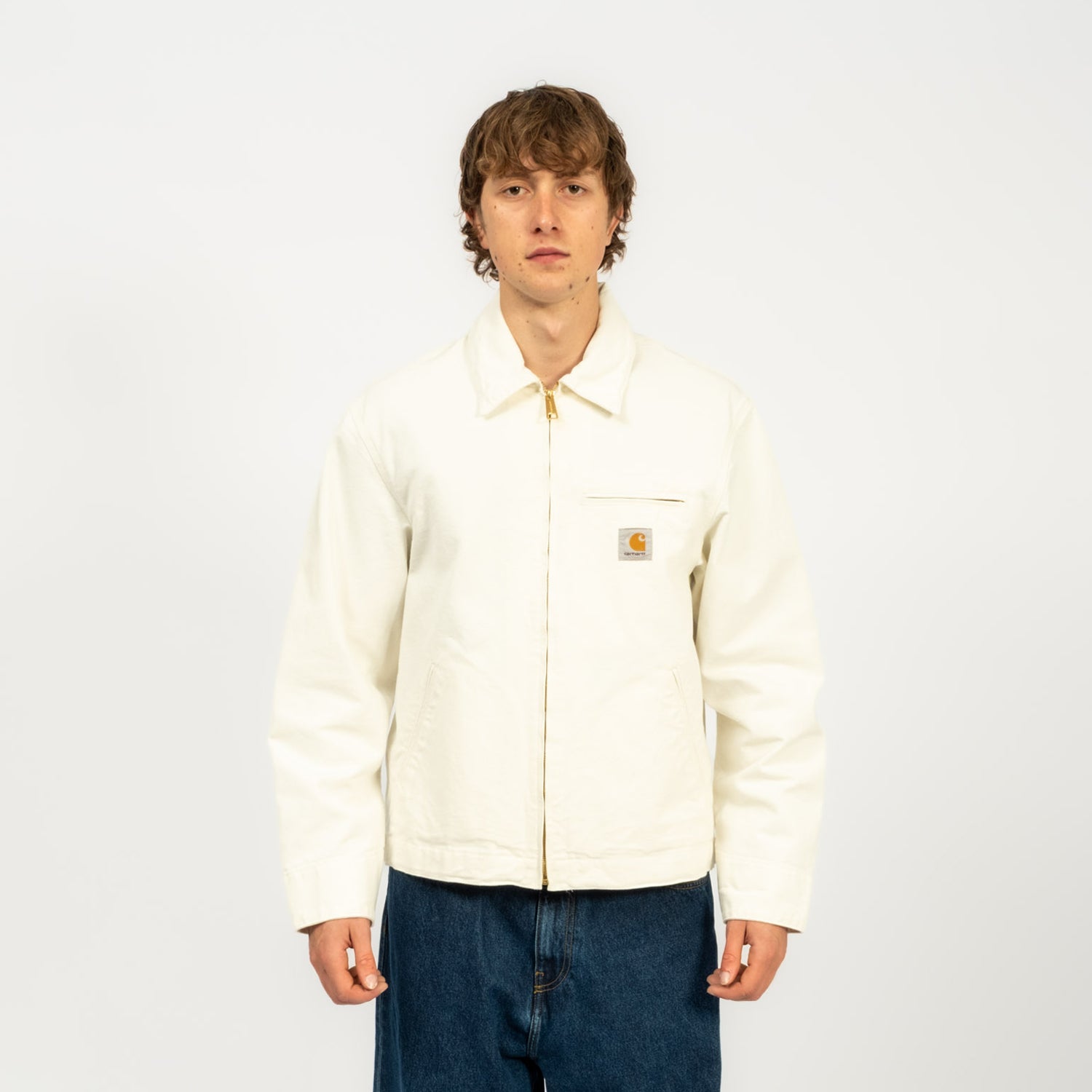 [CARHARTT] DETROIT JACKET _ WAX/WAX RINSED