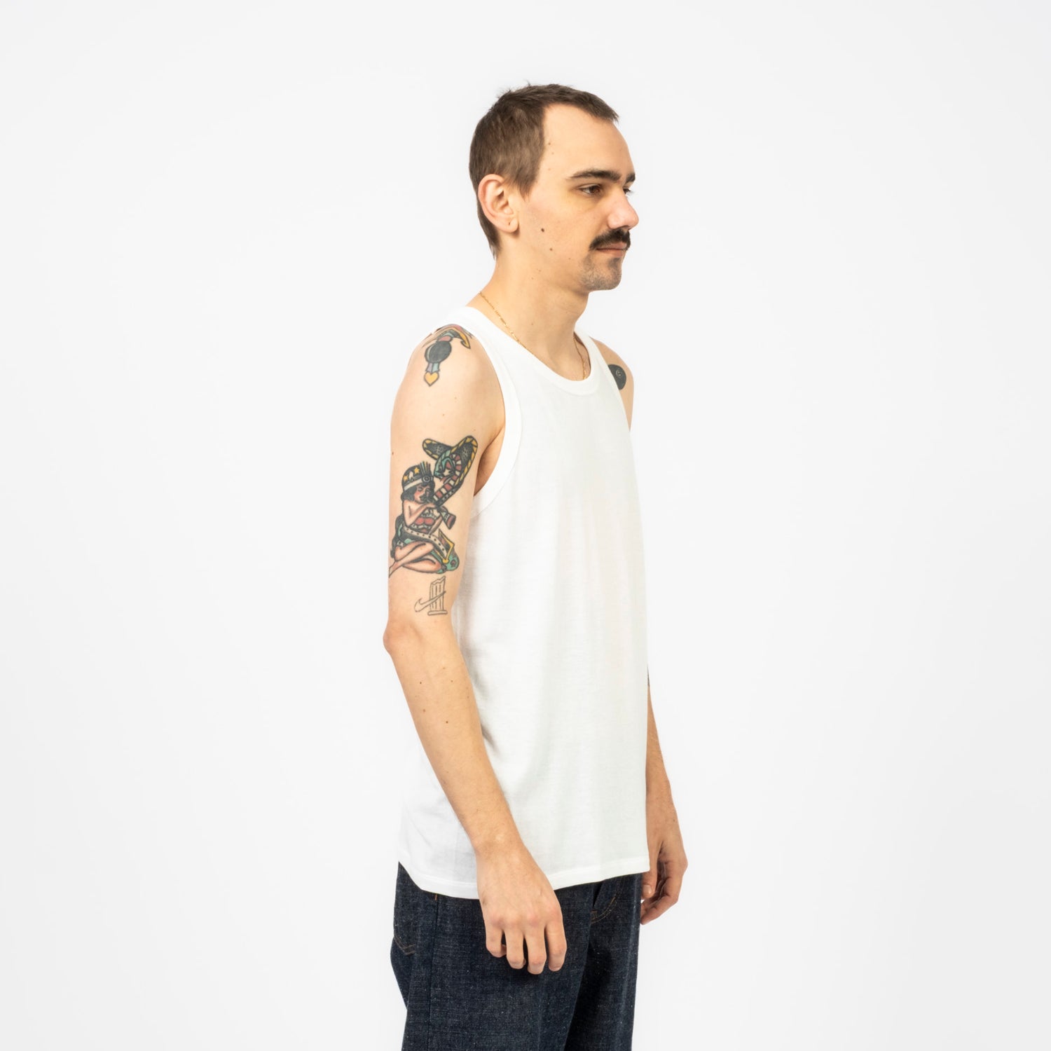 [NANAMICA] LOOPWHEEL COOLMAX JERSEY TANK_ WHITE