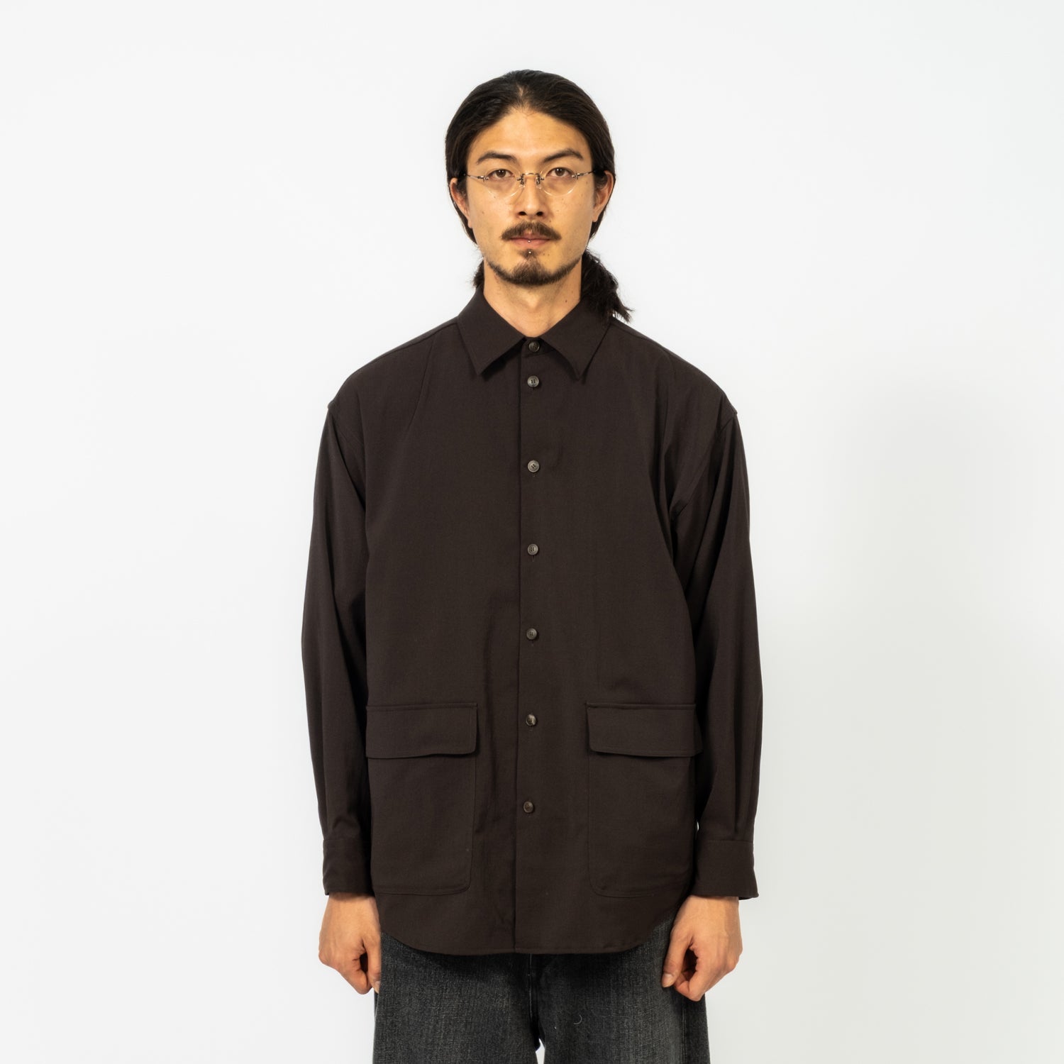 [YOKO SAKAMOTO] SUIT SHIRT _ BROWN