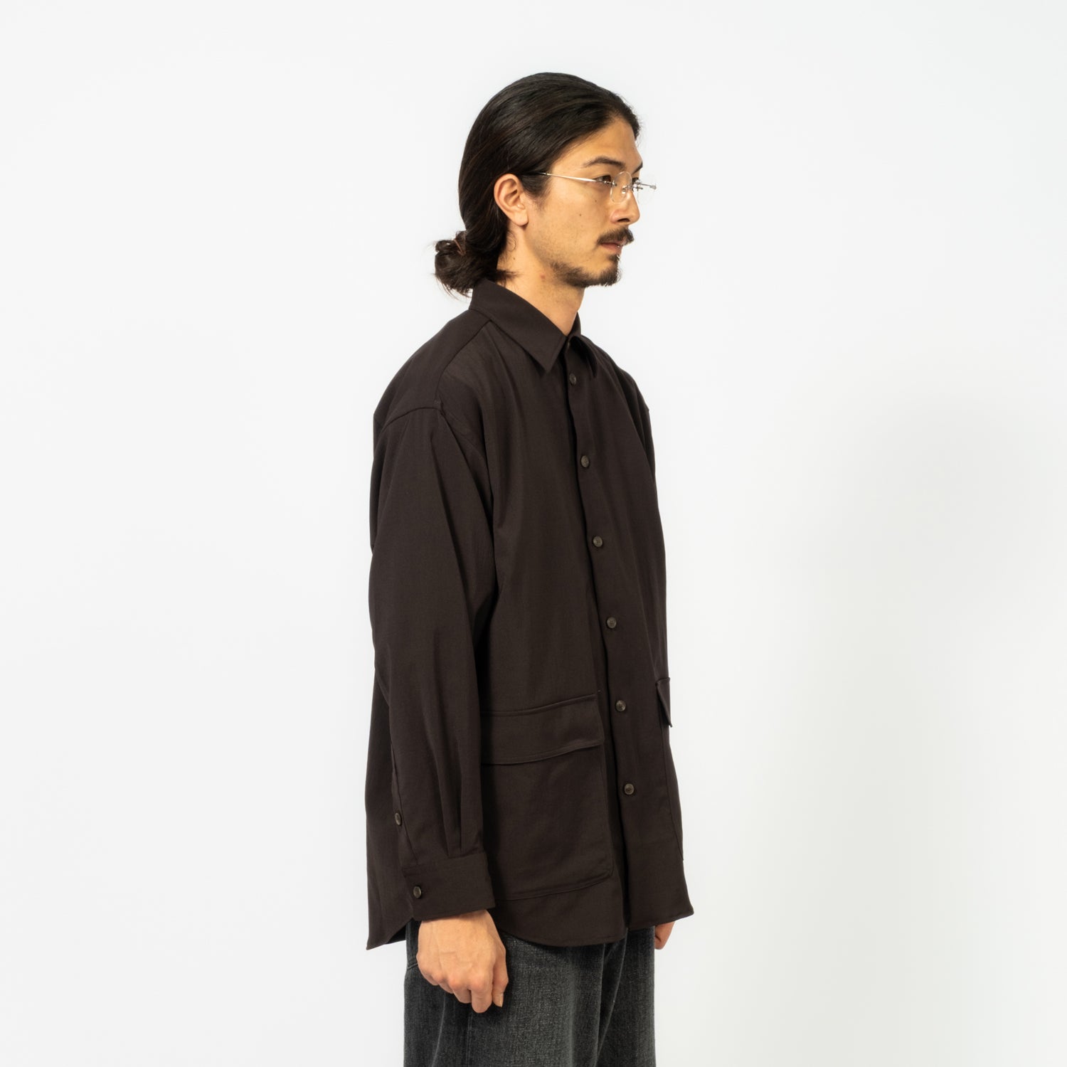 [YOKO SAKAMOTO] SUIT SHIRT _ BROWN