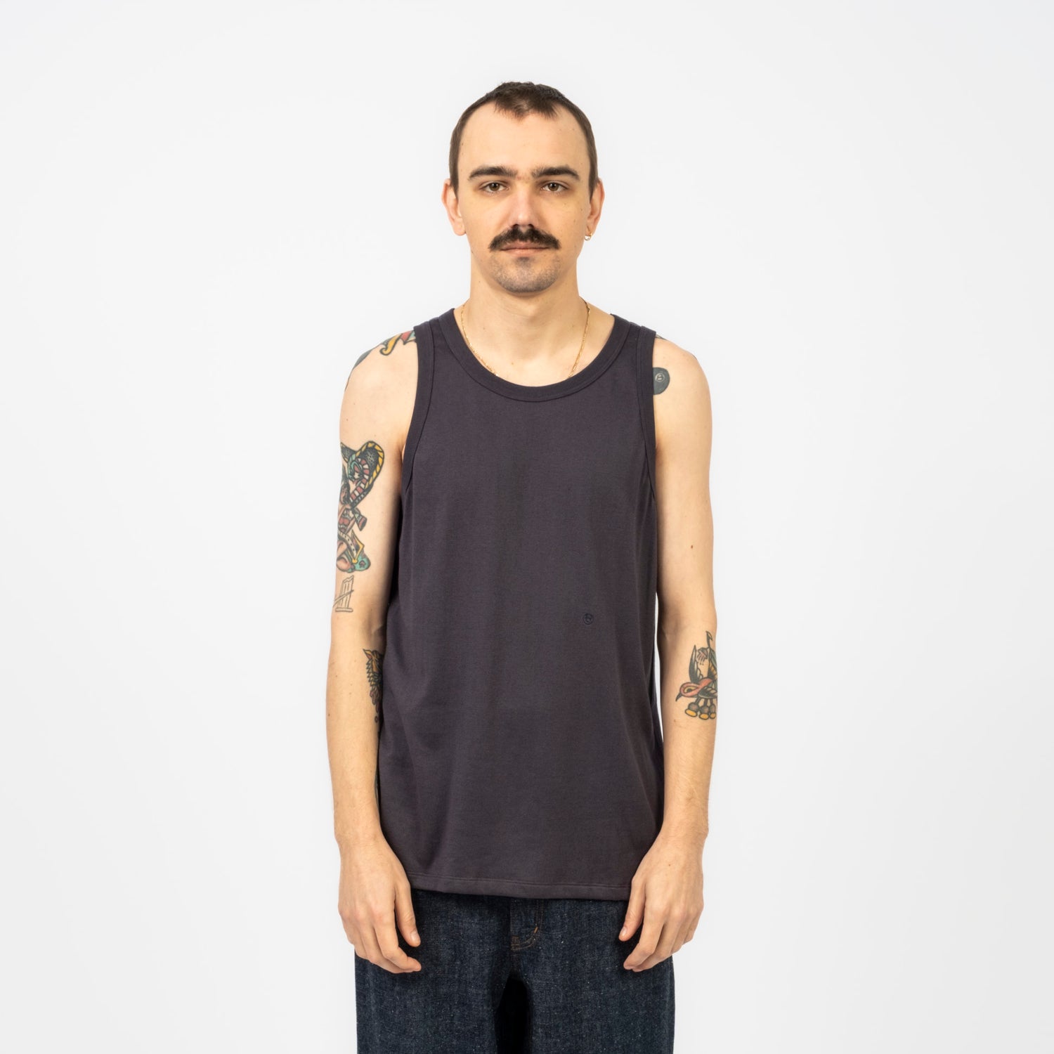 [NANAMICA] LOOPWHEEL COOLMAX JERSEY TANK _ NAVY