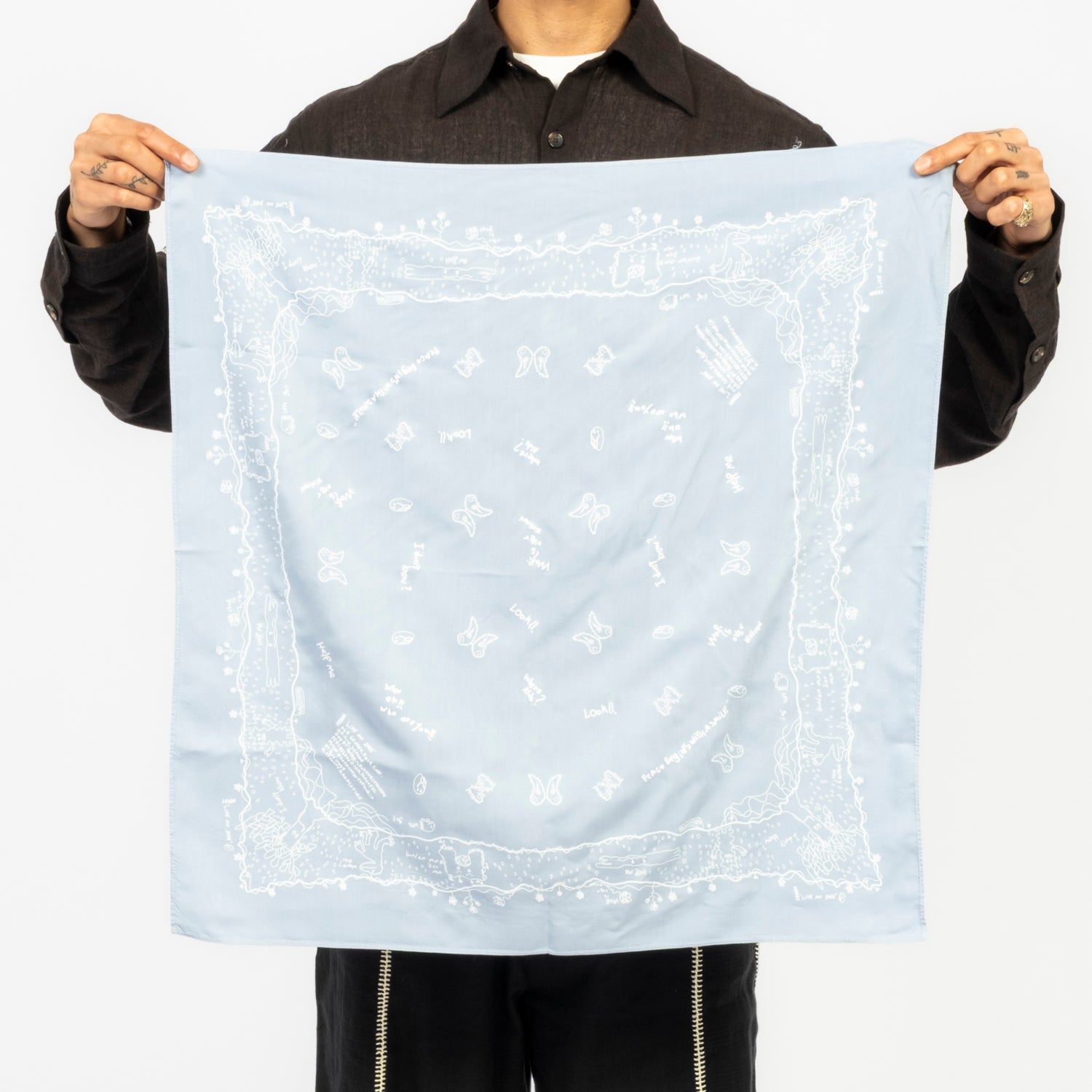 [INNAT] RAKUGAKI BANDANA _ SAX BLUE