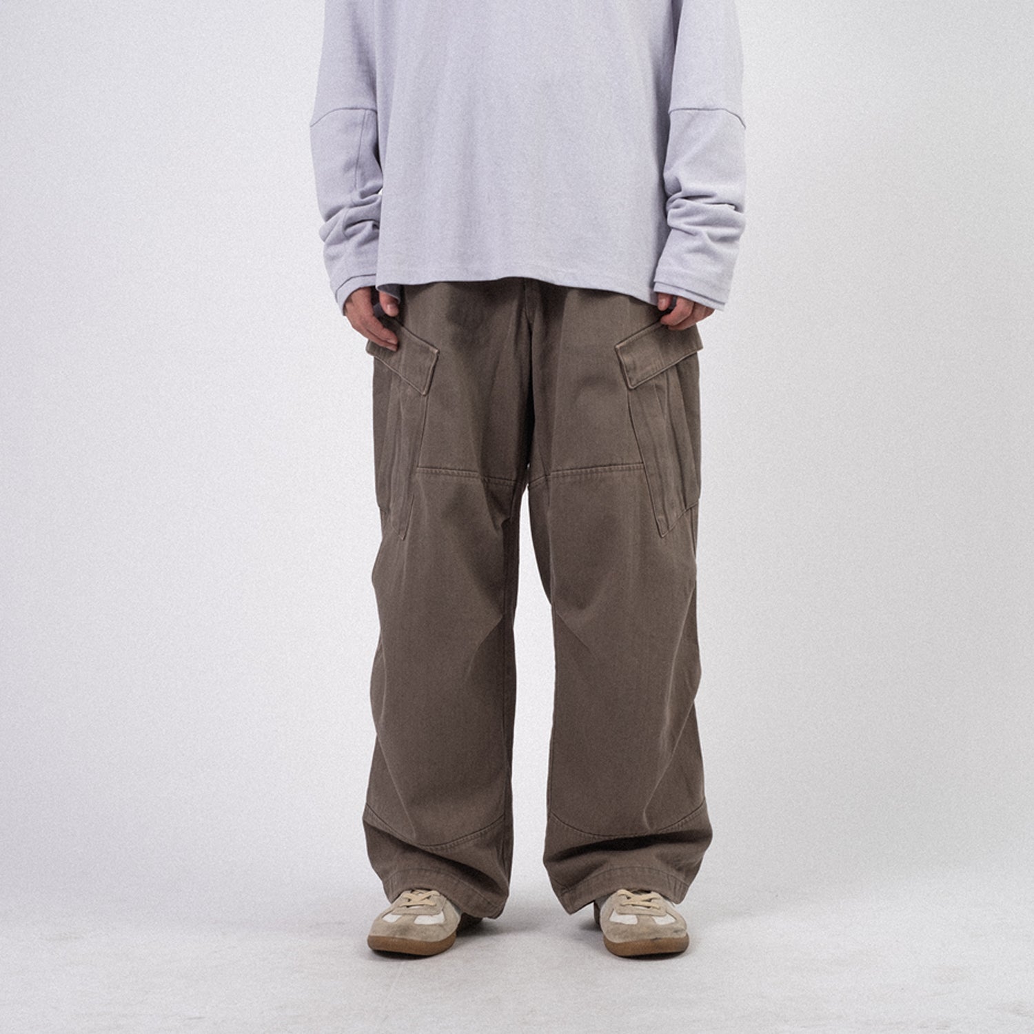 [HATCHINGROOM] MIL PANTS WASHED _ OLIVE