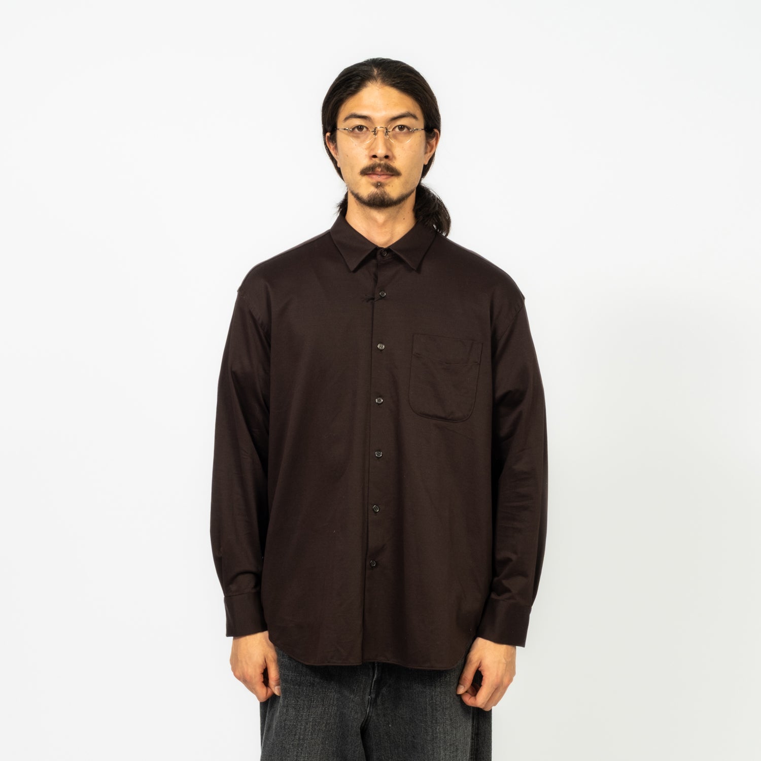 [YOKO SAKAMOTO] REGULAR COLLAR SHIRT _ BROWN
