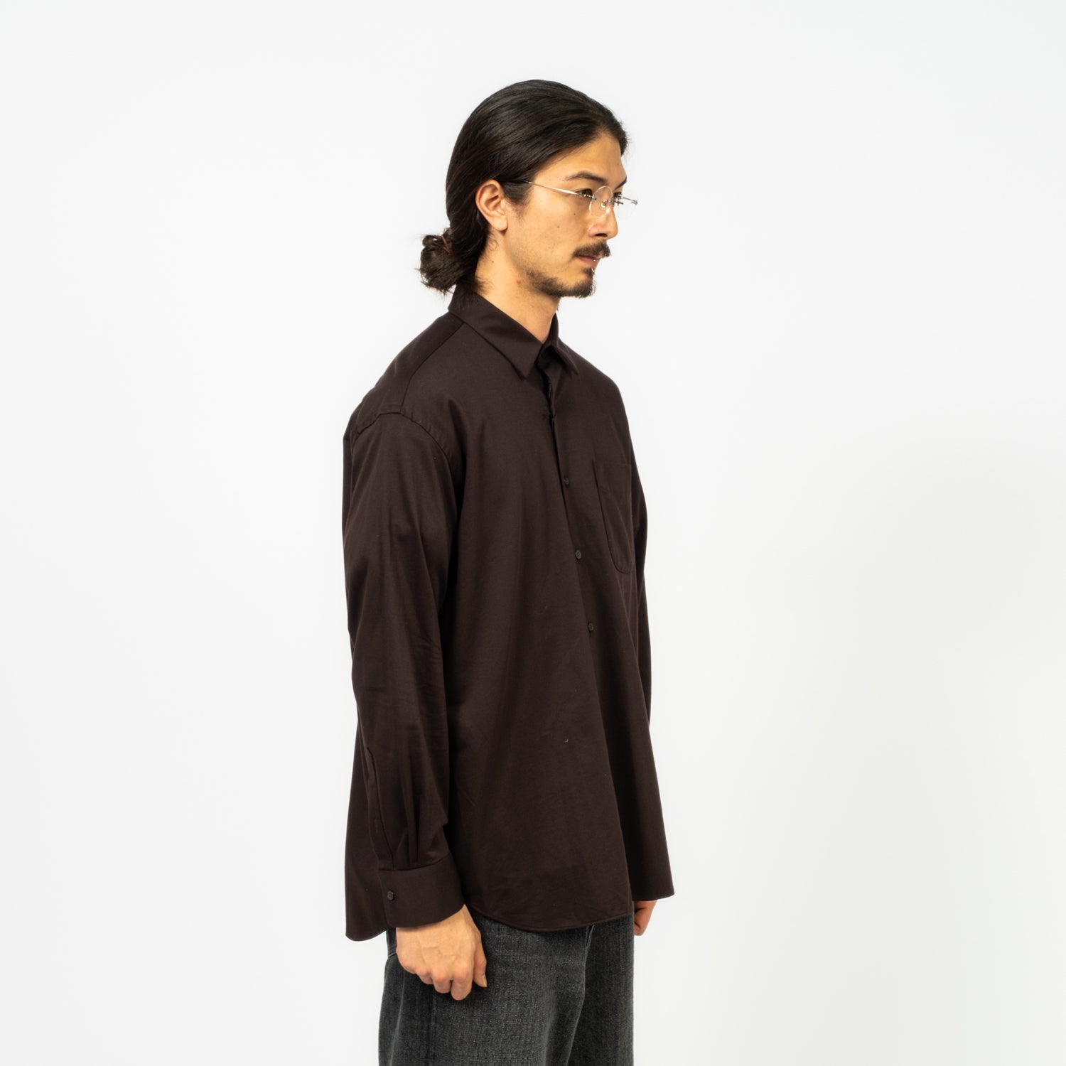 [YOKO SAKAMOTO] REGULAR COLLAR SHIRT _ BROWN